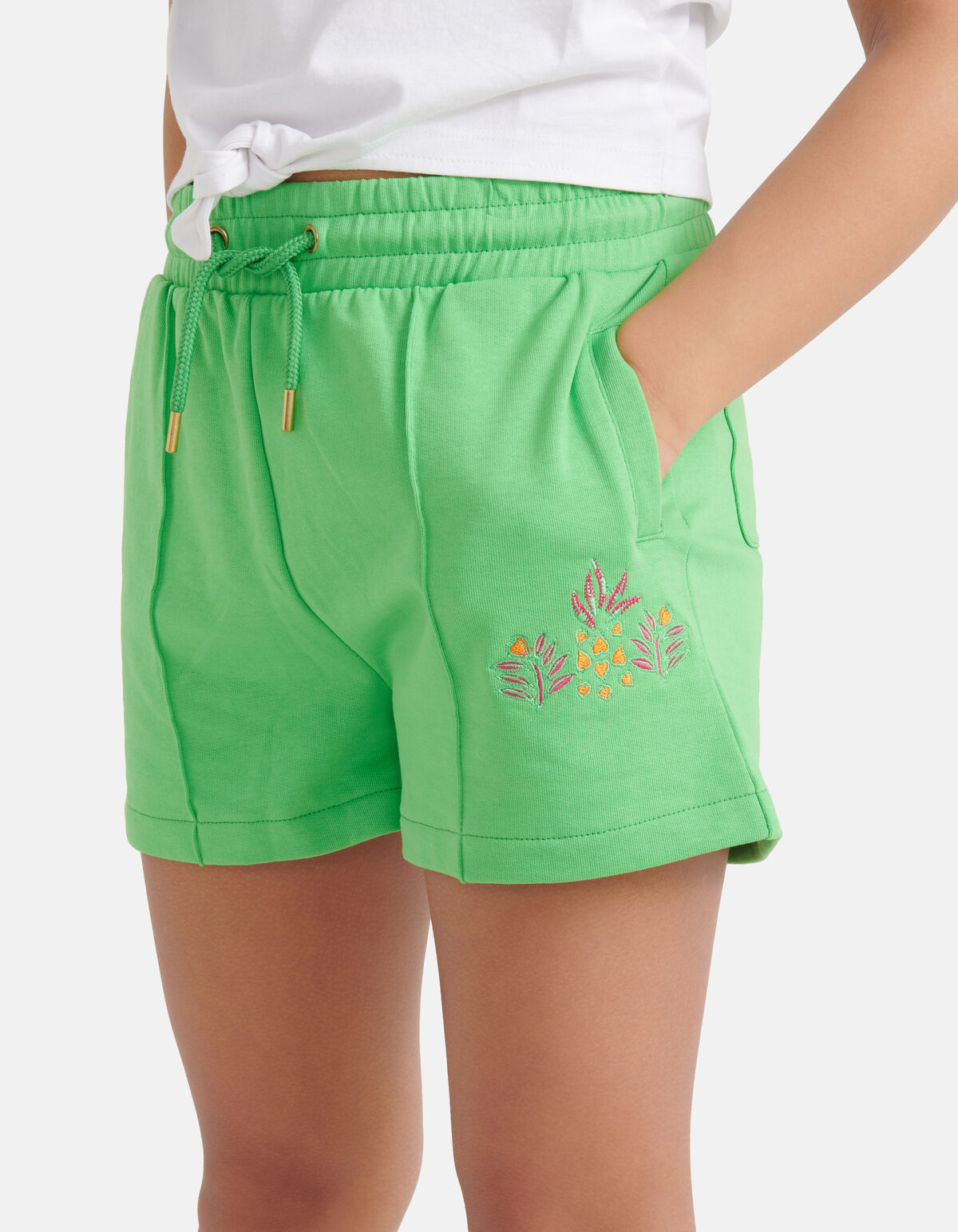 Geborduurde Short Groen SHOEBY GIRLS