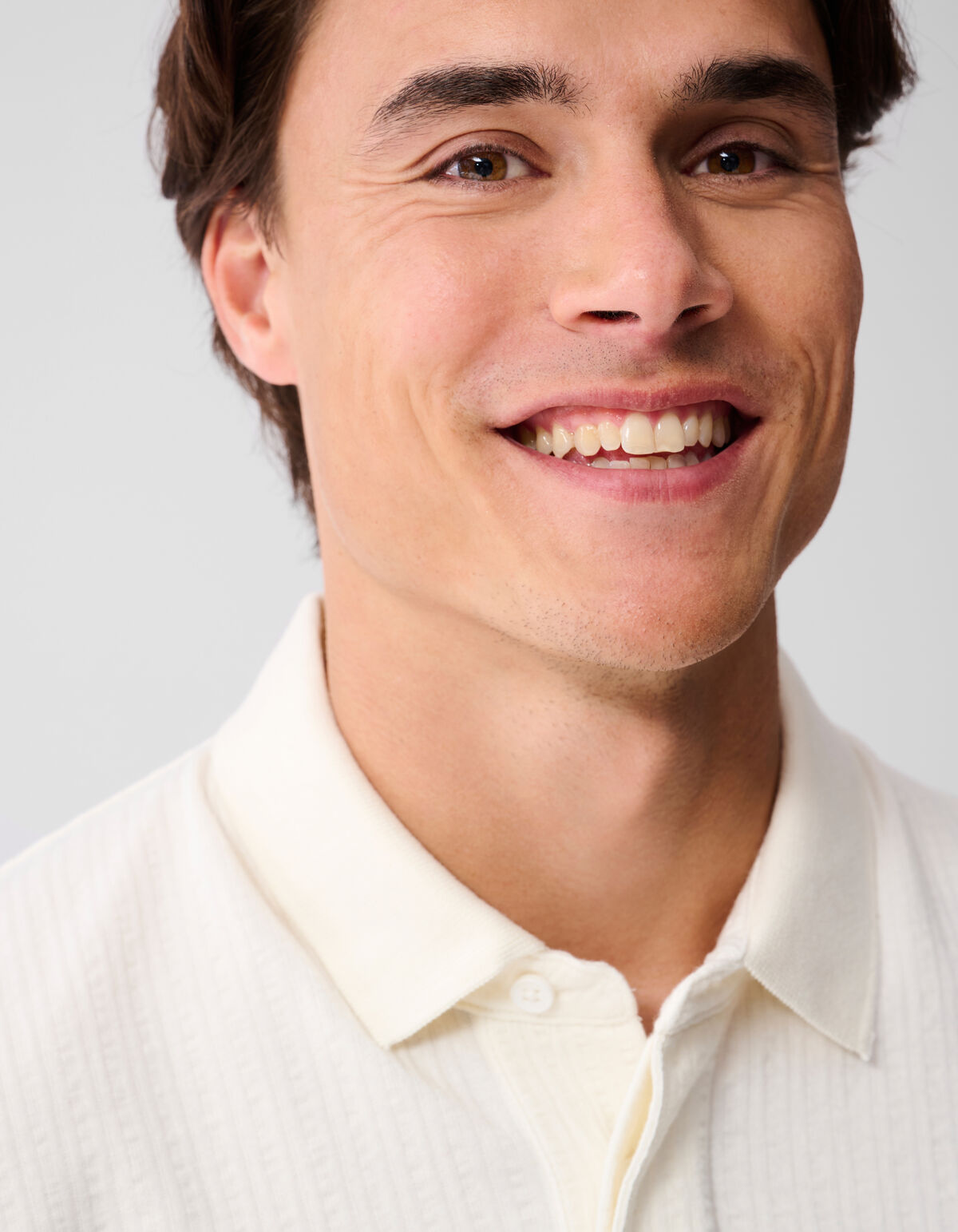 Structuur Polo Gebroken Wit SHOEBY MEN