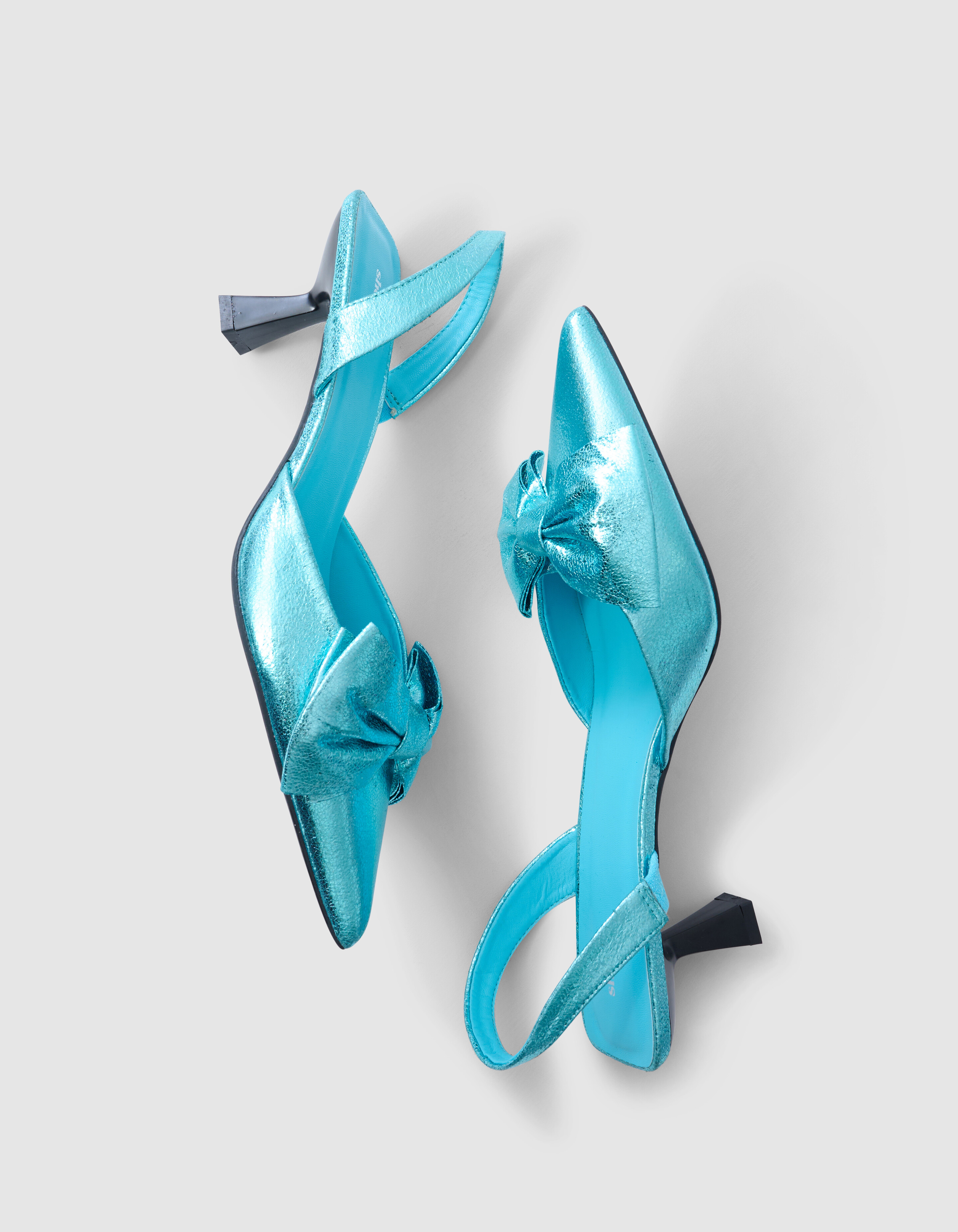 Metallic Strik Hakken Blauw SHOEBY SHOES