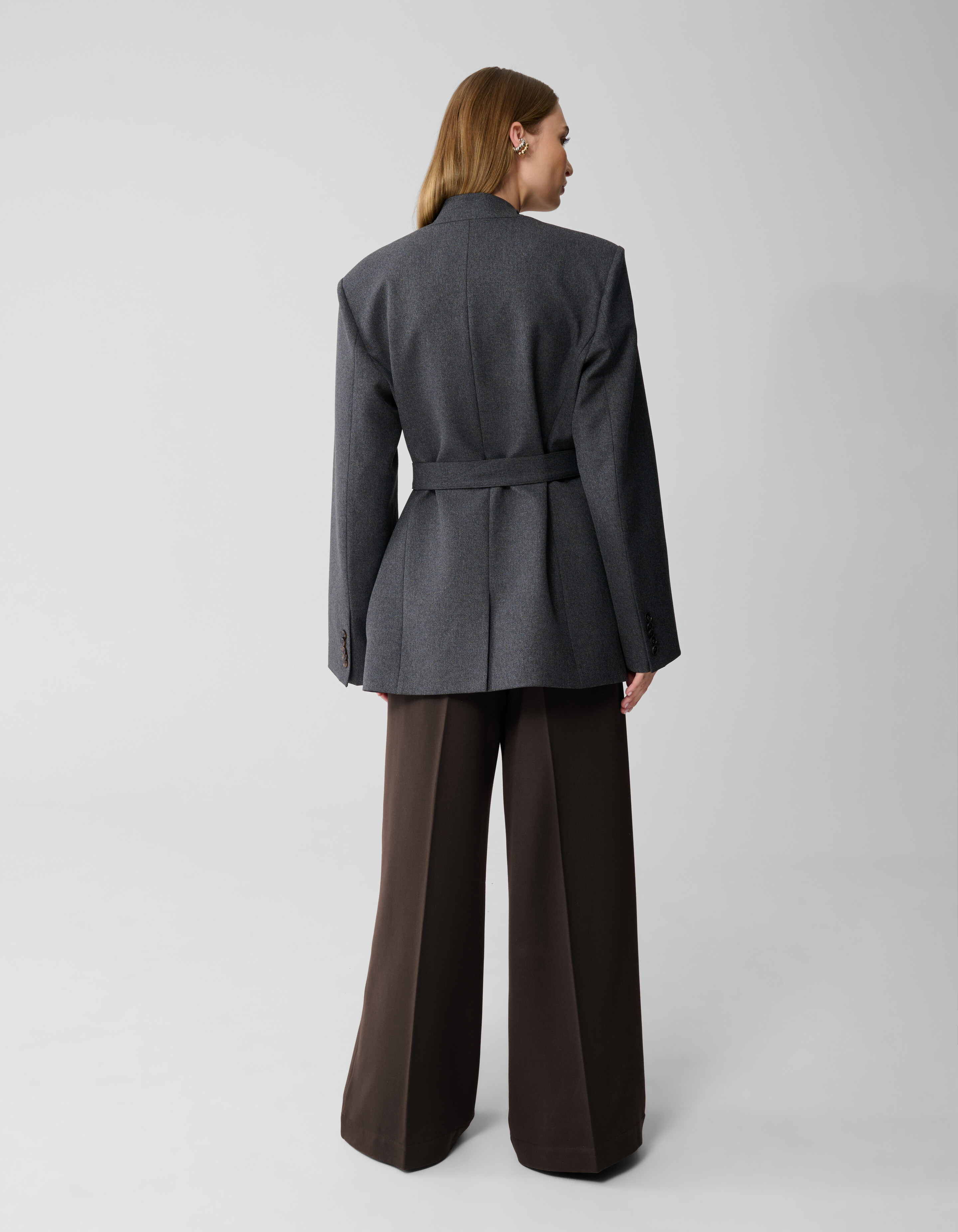 Oversized Wrap Blazer Donkergrijs By Lonneke SHOEBY WOMEN