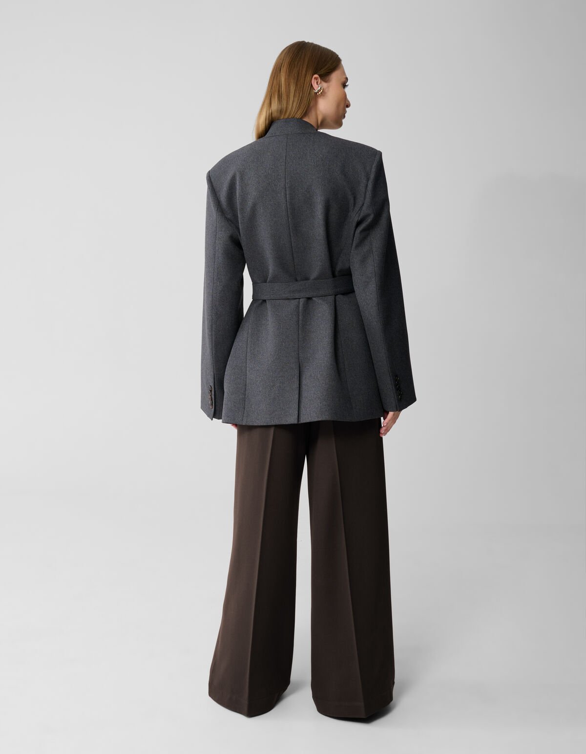 Oversized Wrap Blazer Donkergrijs By Lonneke SHOEBY WOMEN