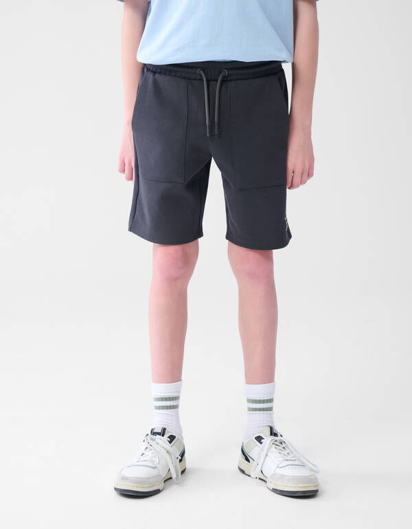 Pique Label Short Donkergrijs SHOEBY BOYS