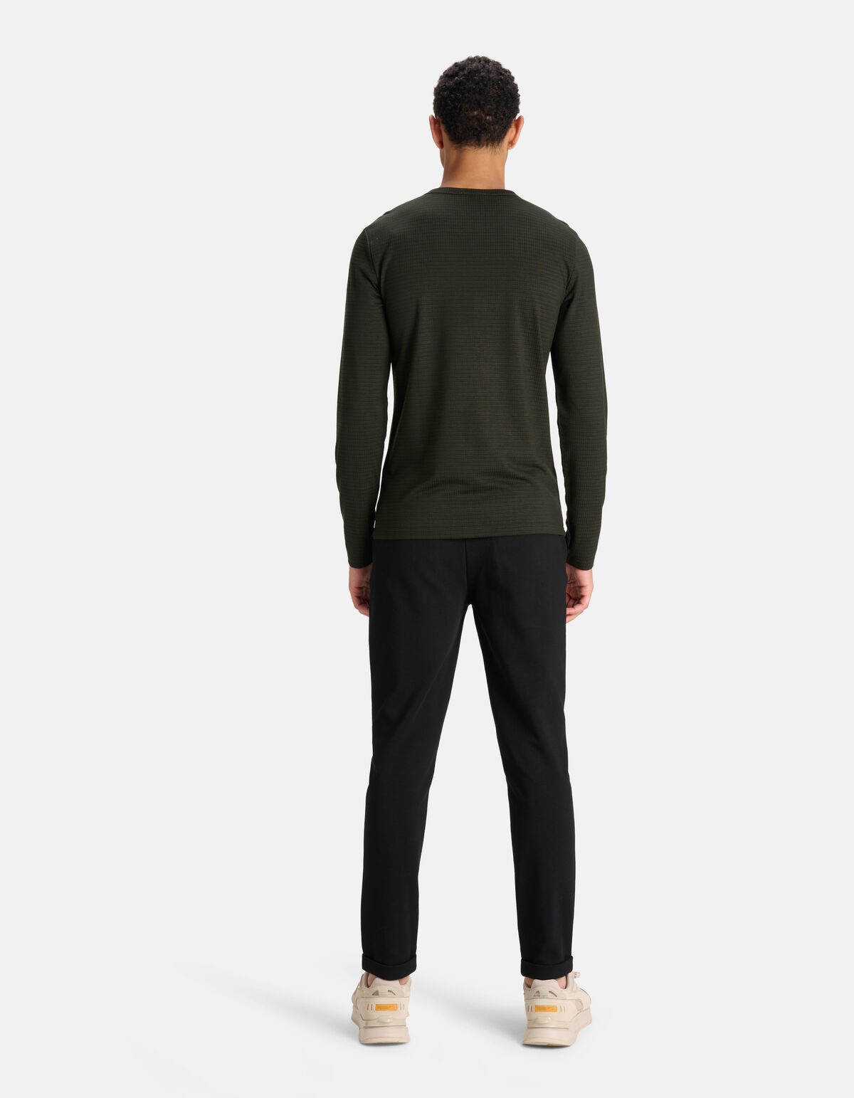 Contrast Lange Mouwen T-shirt Donkergroen SHOEBY MEN
