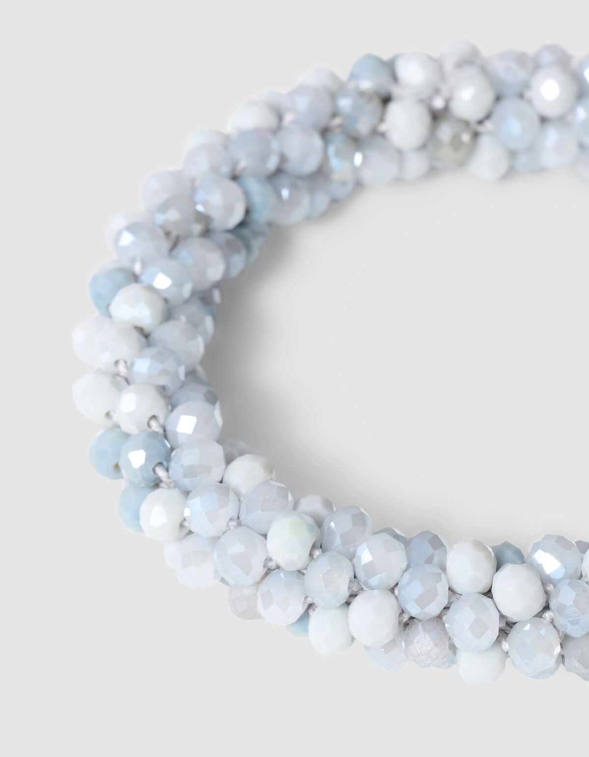 Beaded Haarelastiek Lichtgrijs SHOEBY ACCESSOIRES