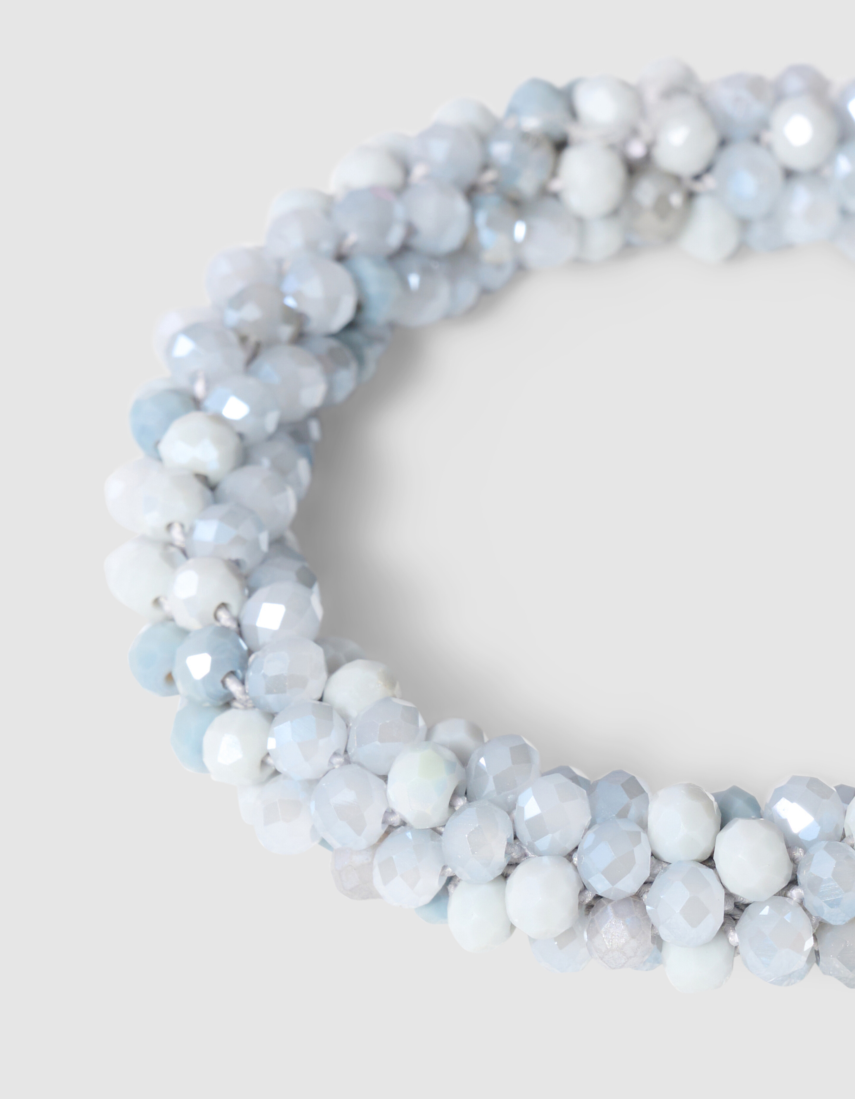 Beaded Haarelastiek Lichtgrijs SHOEBY ACCESSOIRES
