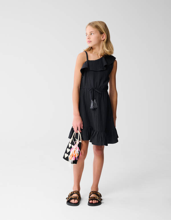One Shoulder Jurk Donkergrijs SHOEBY GIRLS