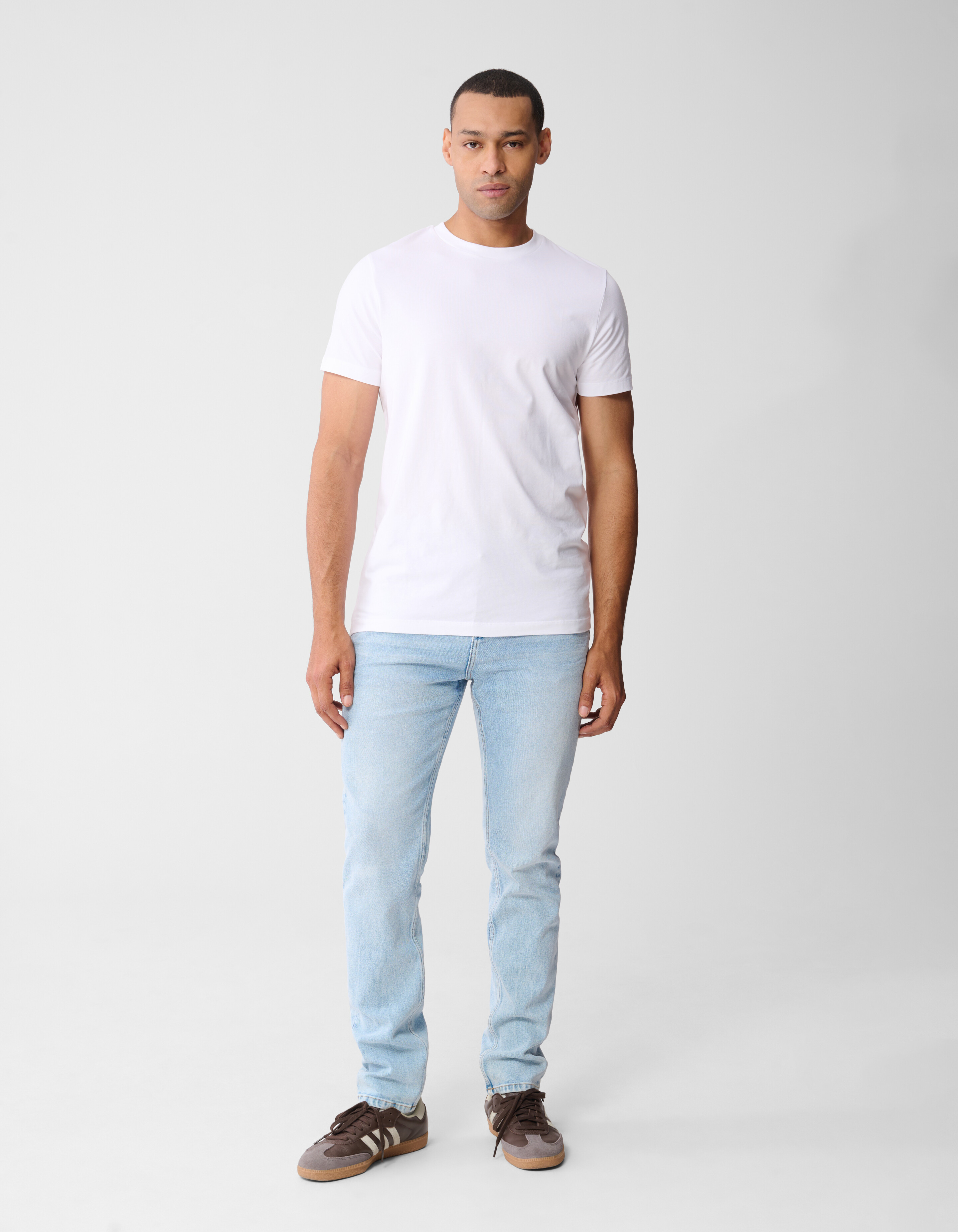 Basis T-shirt Wit SHOEBY MEN
