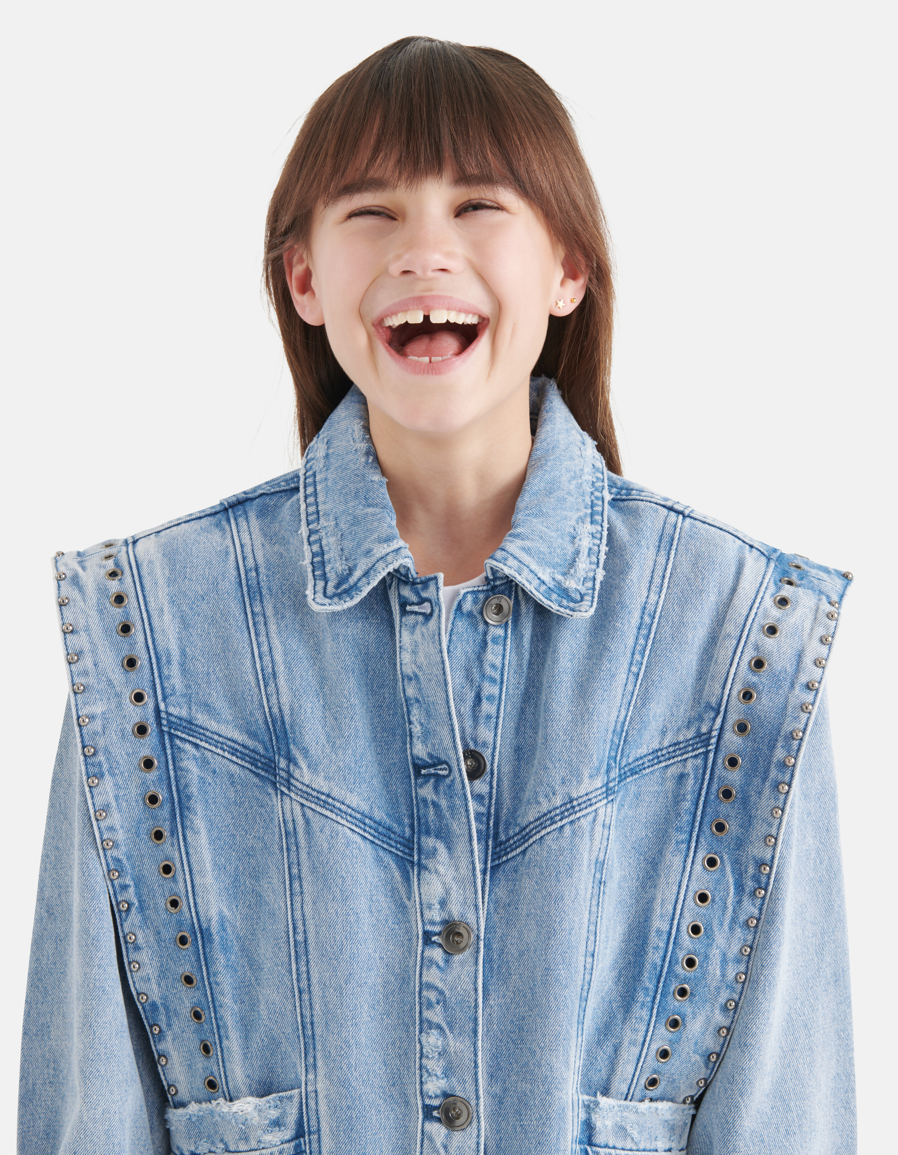 Destroyed Spijkerjack Blauw By Nicolette SHOEBY GIRLS