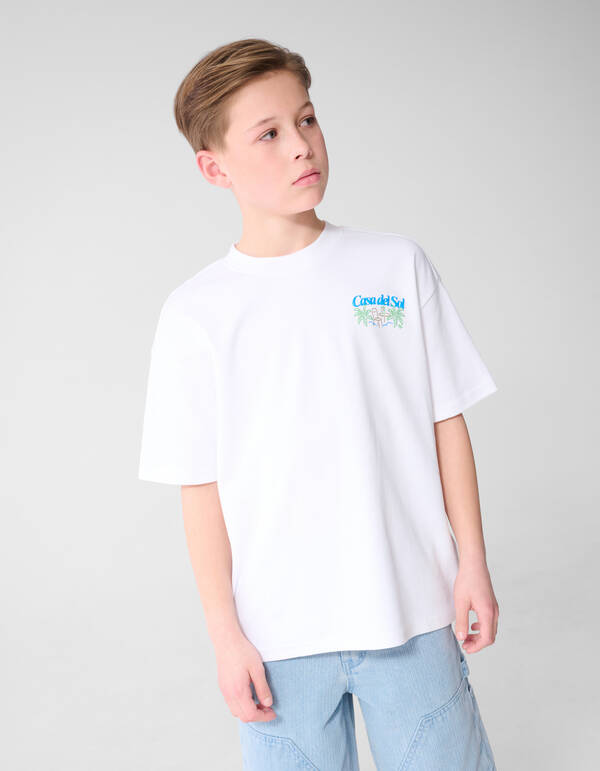 Casa Del Sol Artwork T-shirt Wit SHOEBY BOYS