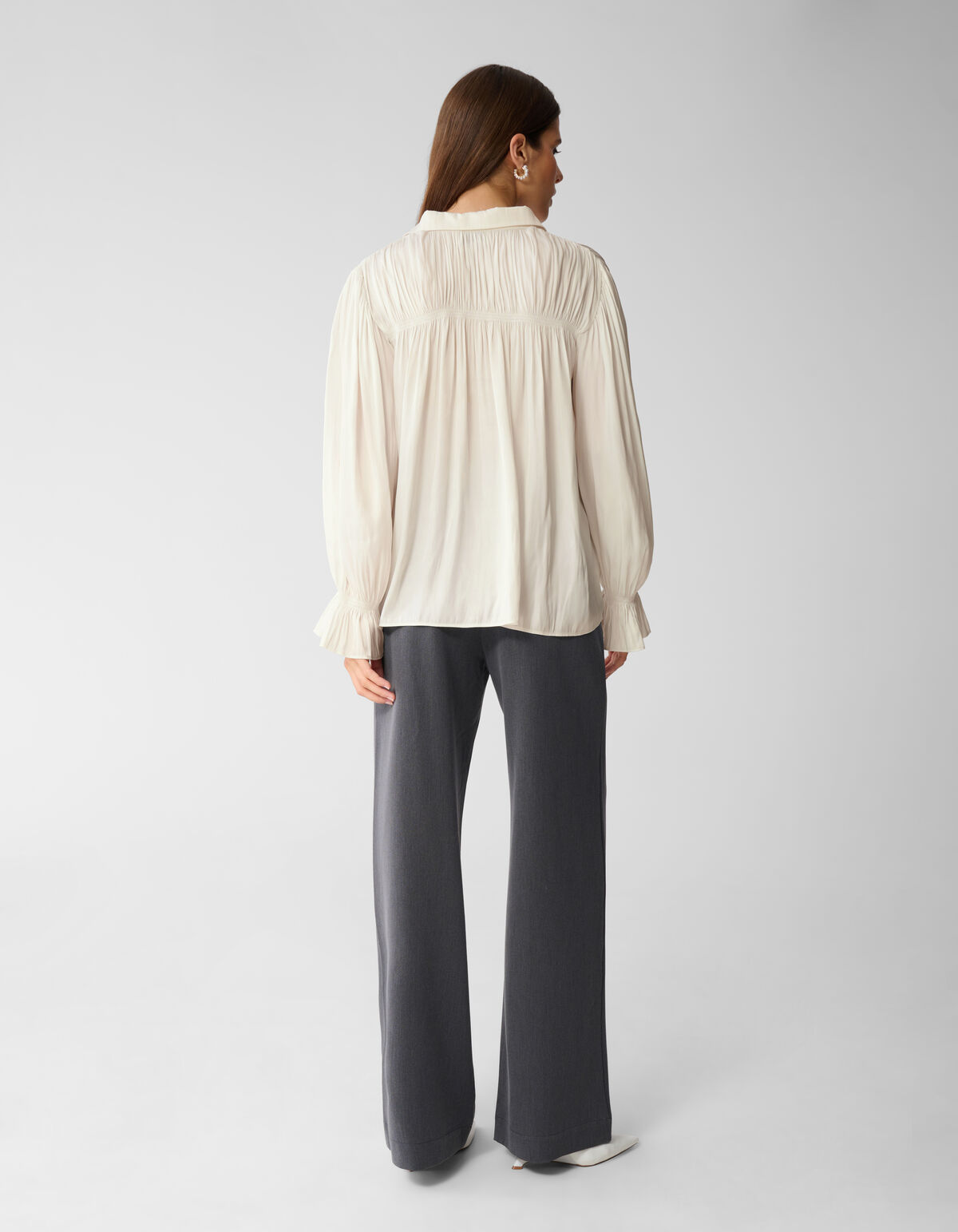 Gathering Blouse Gebroken Wit By Mieke SHOEBY WOMEN