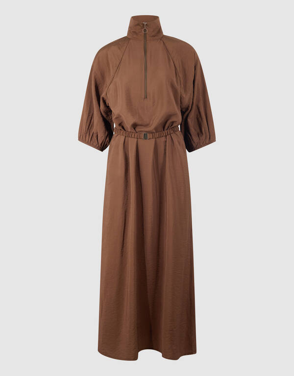 Sporty Tracksuit Maxi Jurk Bruin SHOEBY WOMEN