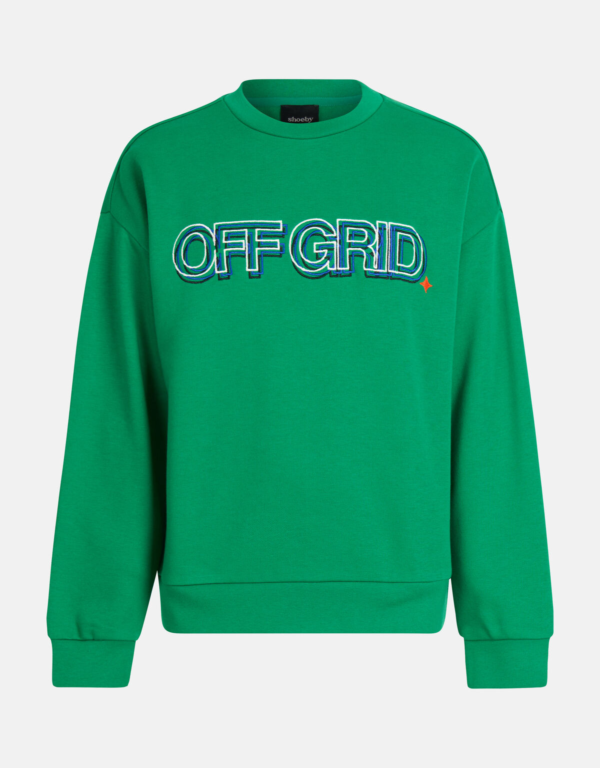 Embroidery Artwork Sweater Groen SHOEBY BOYS