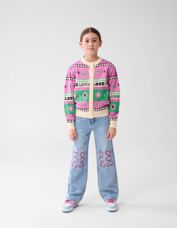 Printed Vest Gebroken Wit SHOEBY GIRLS