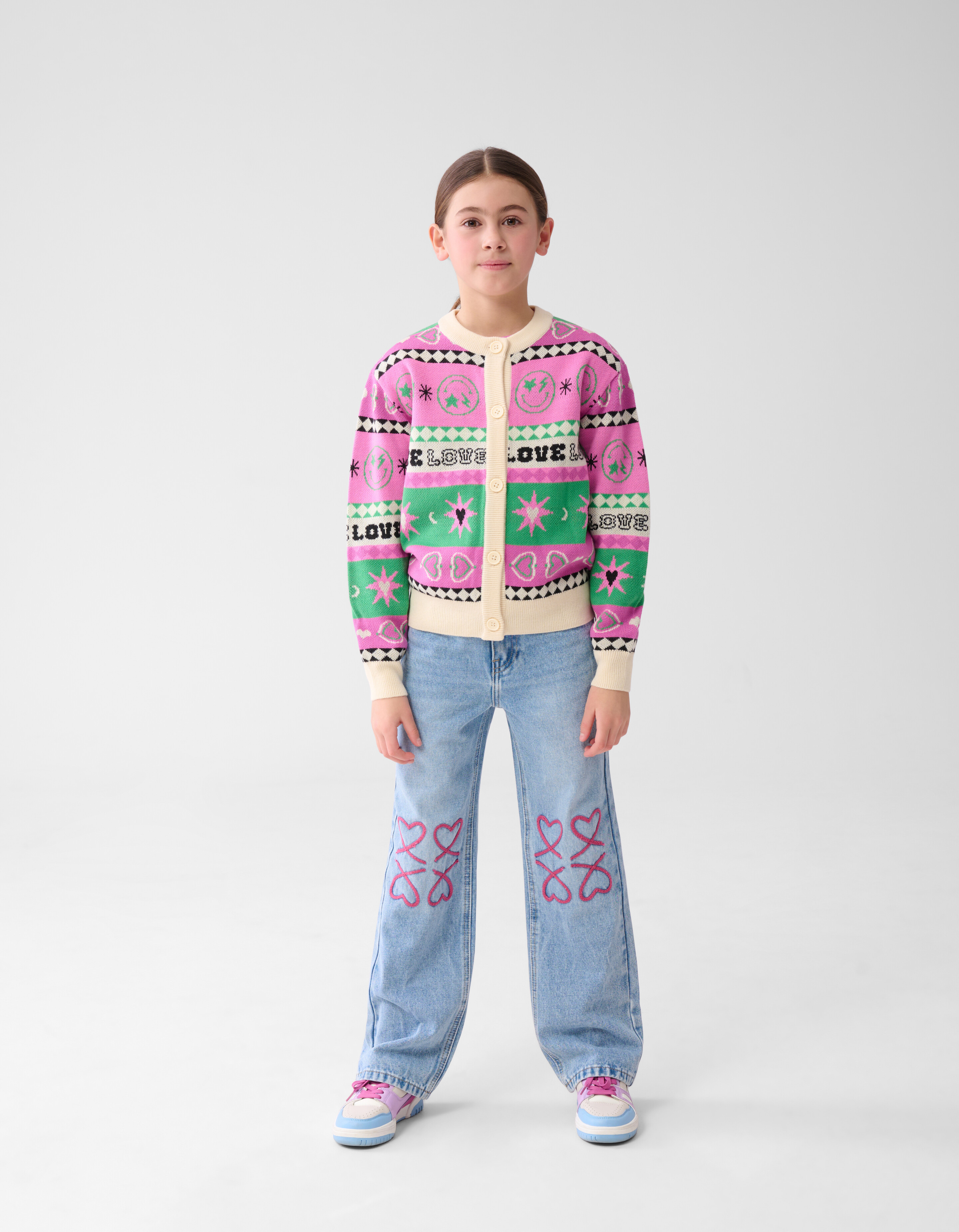 Printed Vest Gebroken Wit SHOEBY GIRLS