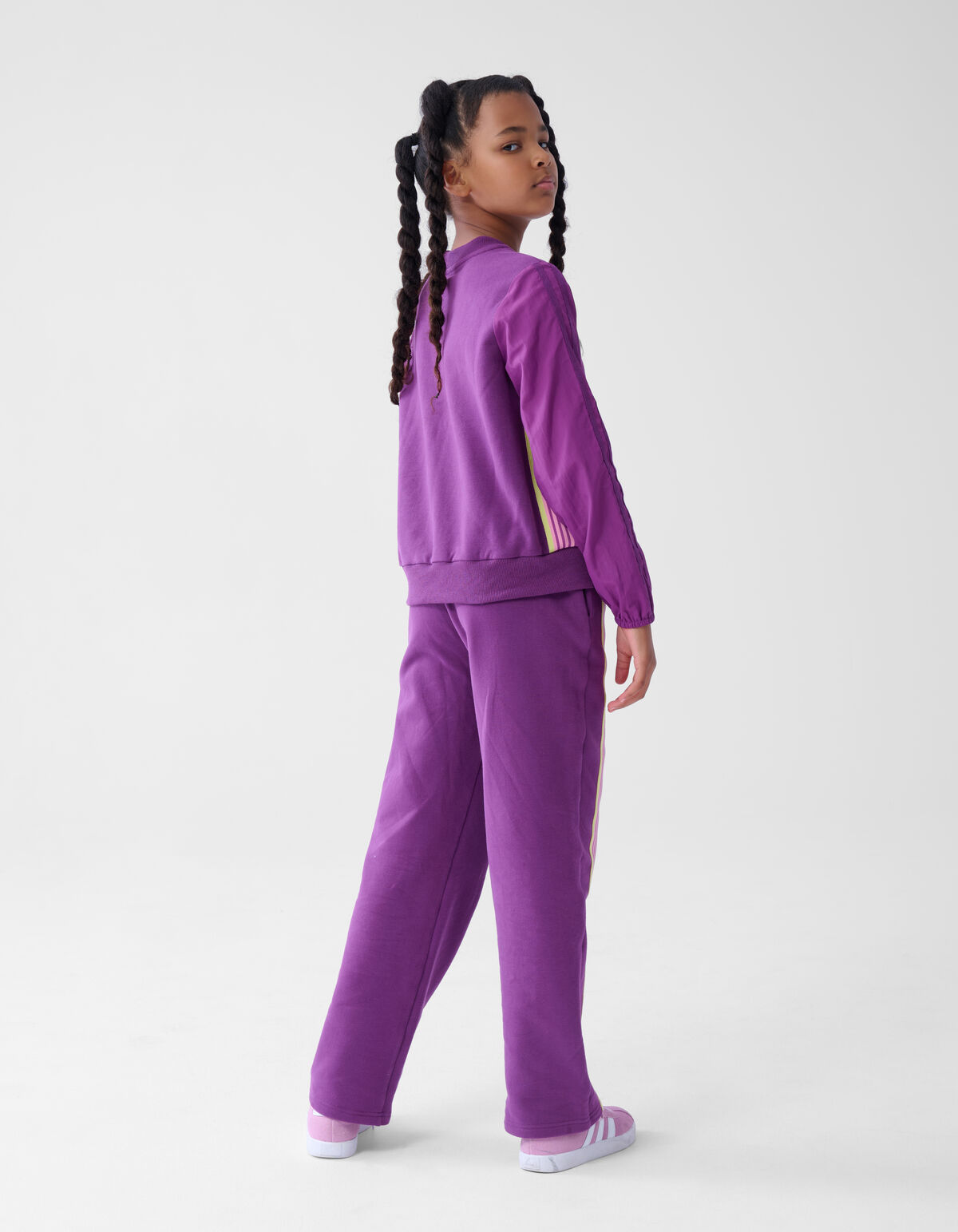 Sporty Stripe Sweater Paars SHOEBY GIRLS