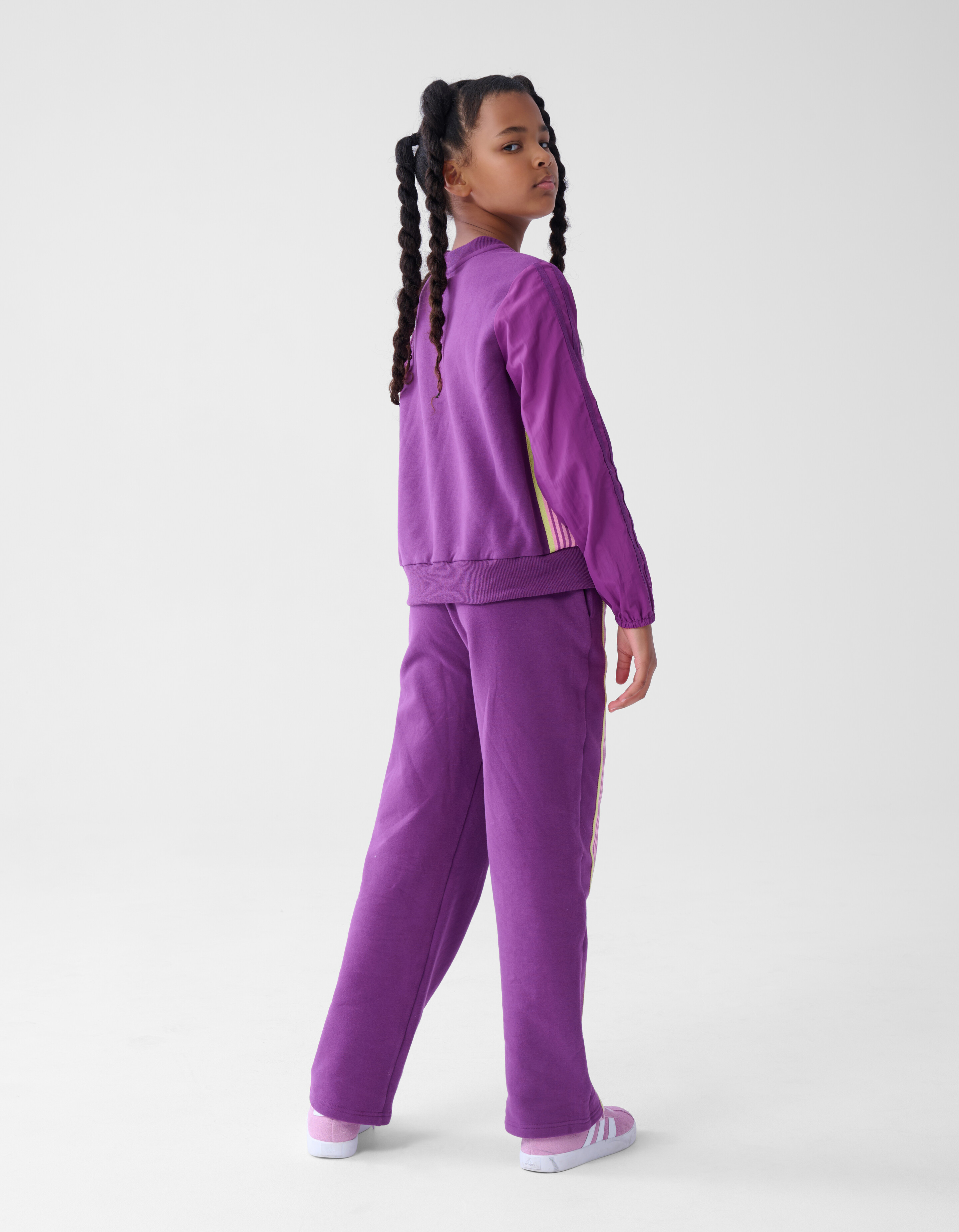 Sporty Stripe Sweater Paars SHOEBY GIRLS