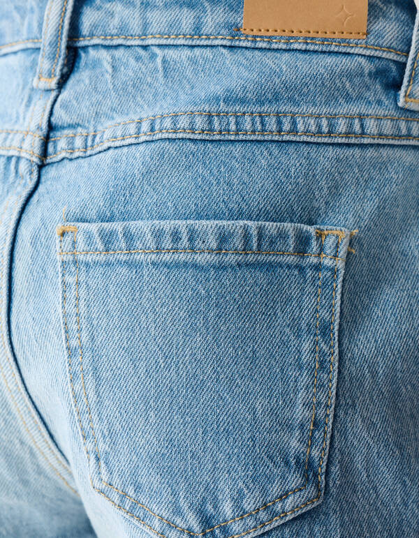 Destroyed Straight Fit Jeans Lichtblauw SHOEBY GIRLS