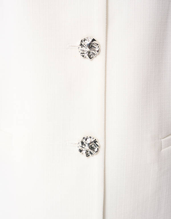 Oversized Gilet Gebroken Wit SHOEBY WOMEN