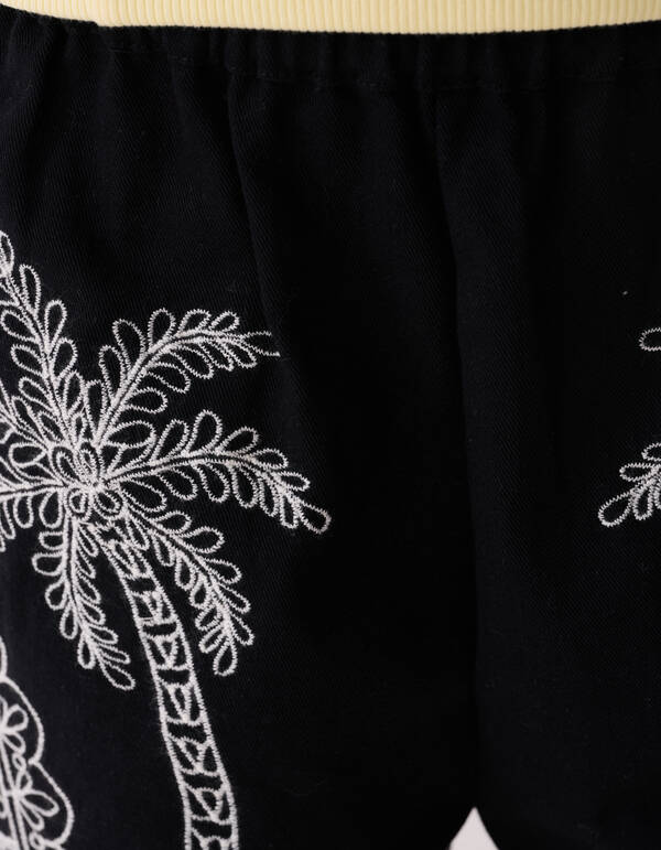 Palm Embroidery Short Zwart SHOEBY GIRLS
