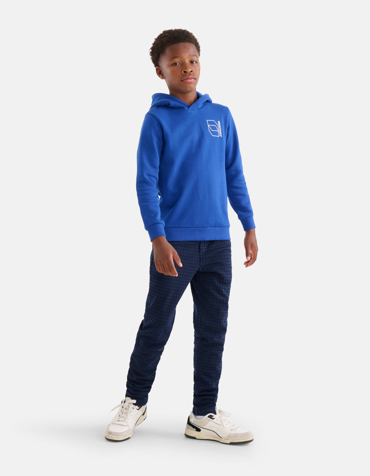 Print Hoodie Kobalt Blauw SHOEBY BOYS