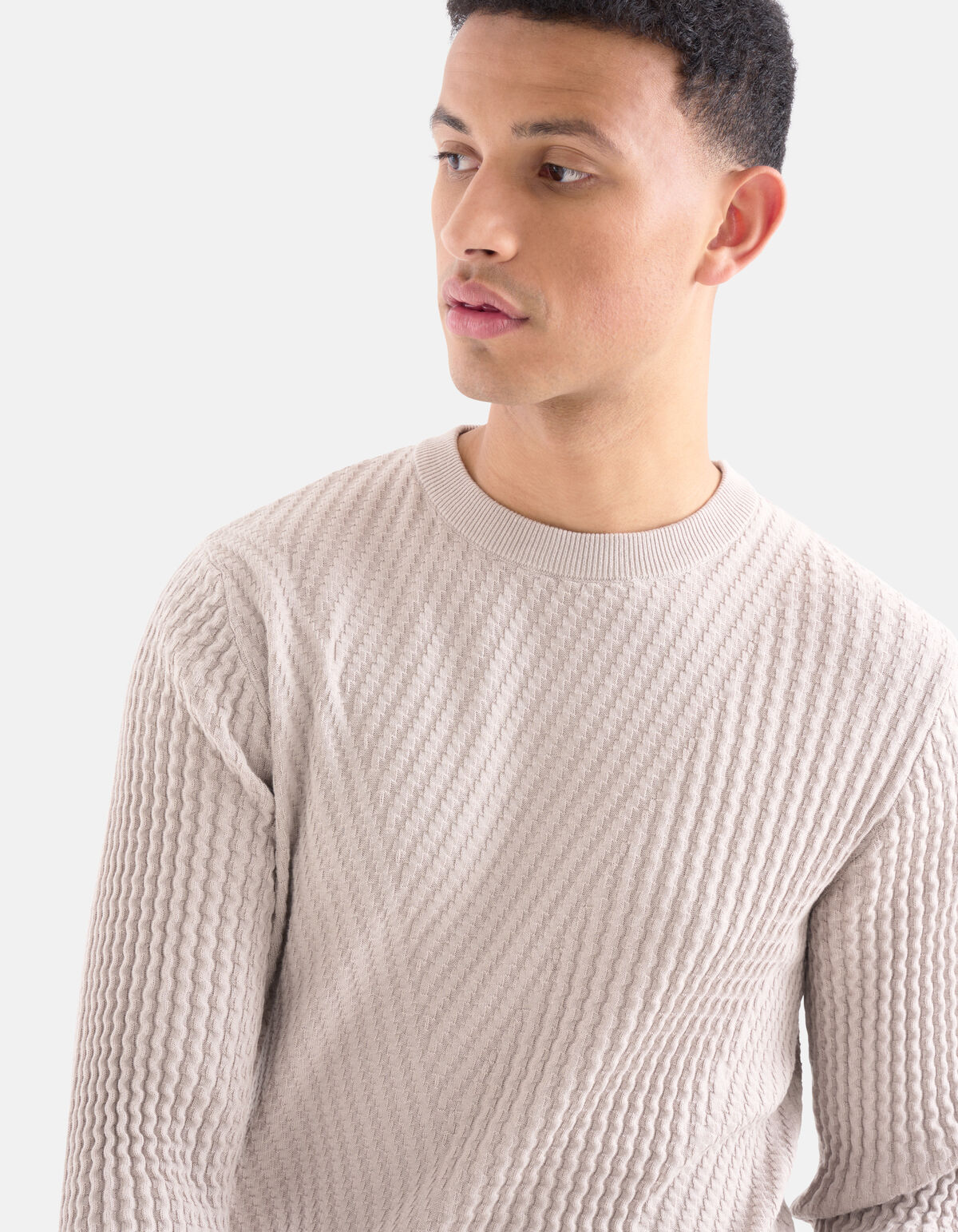 Gestreepte Trui Lichtgrijs SHOEBY MEN