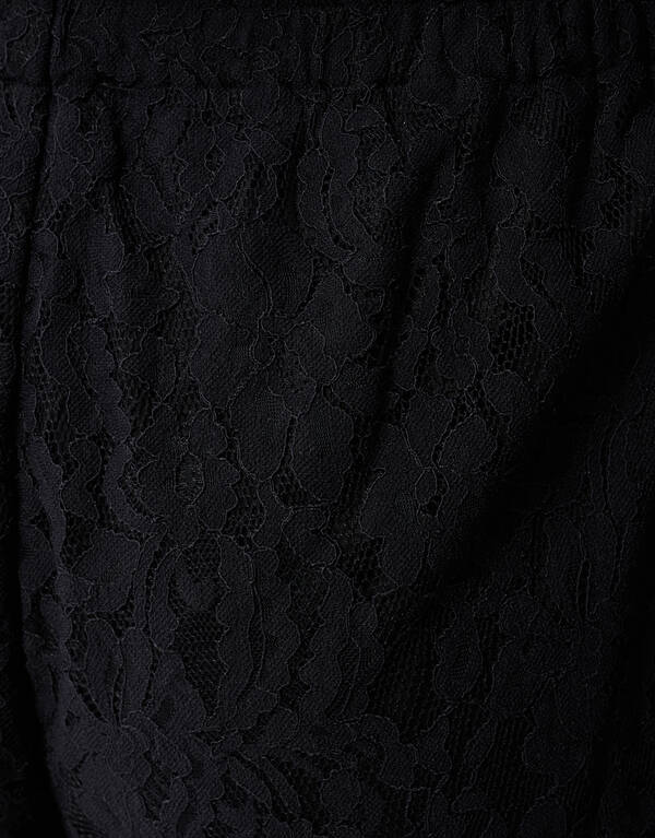 Kanten Wide Leg Broek Zwart SHOEBY WOMEN