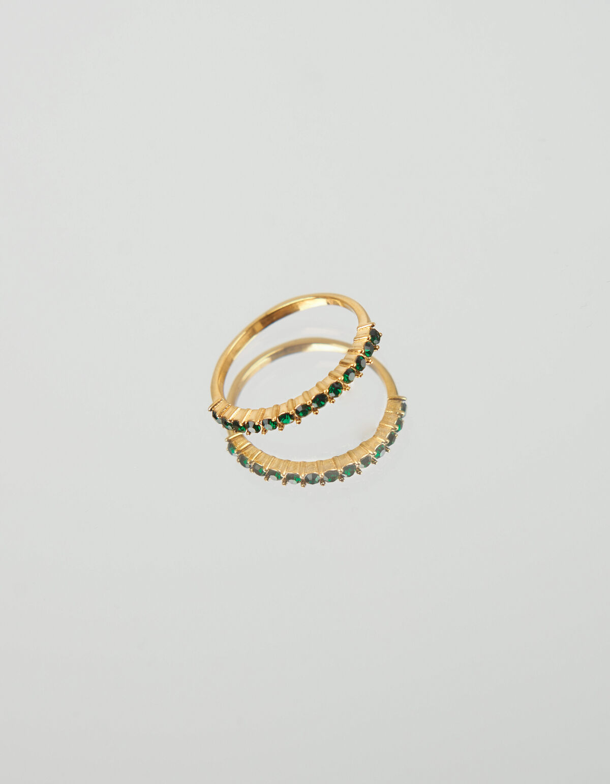 Green Stone Ring Stainless Steel ACCESSOIRES SHOEBY