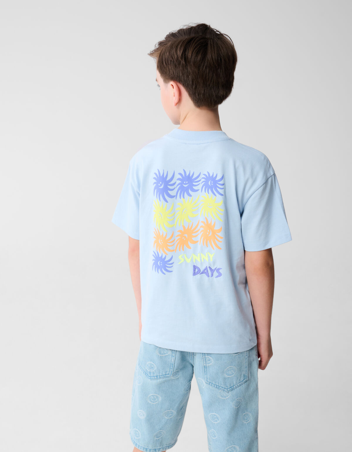 Sunny Days Artwork T-shirt Lichtblauw SHOEBY BOYS