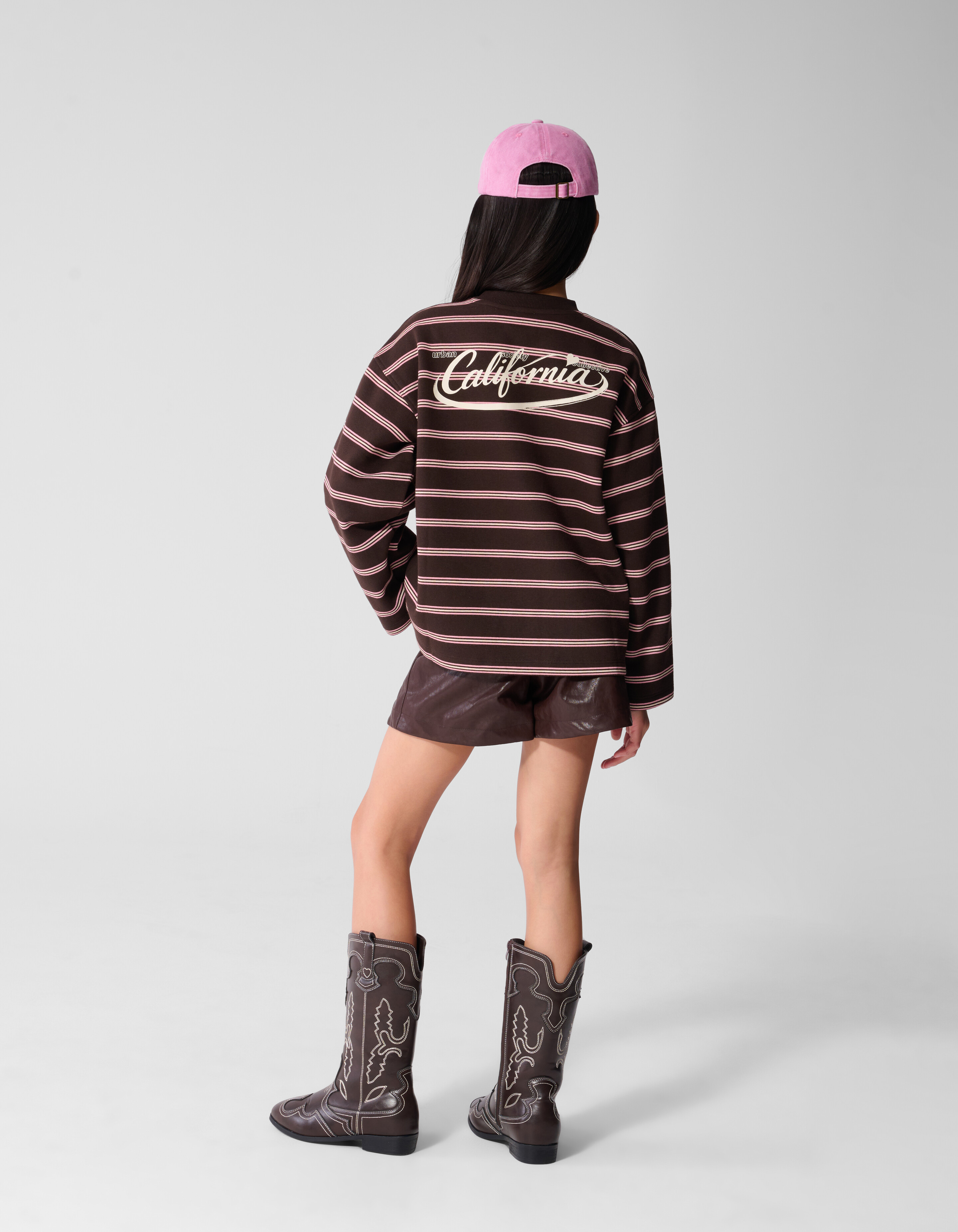 Vegan Leren Short Donkerbruin SHOEBY GIRLS