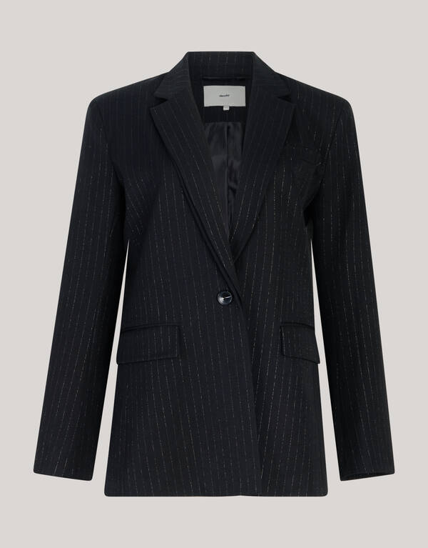 Lurex Pinstripe Blazer Zwart By Mieke SHOEBY WOMEN