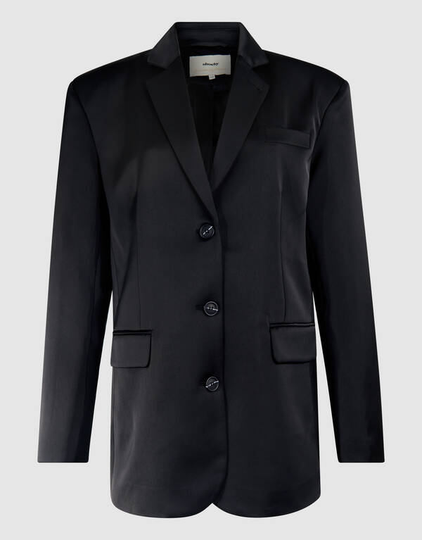 Satijnen Oversized Blazer Zwart By Lonneke SHOEBY WOMEN