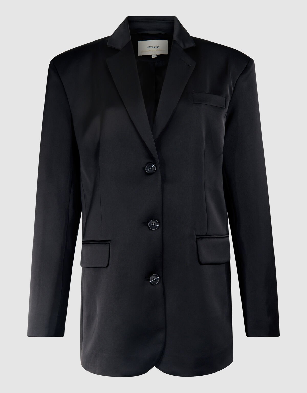 Satijnen Oversized Blazer Zwart By Lonneke SHOEBY WOMEN