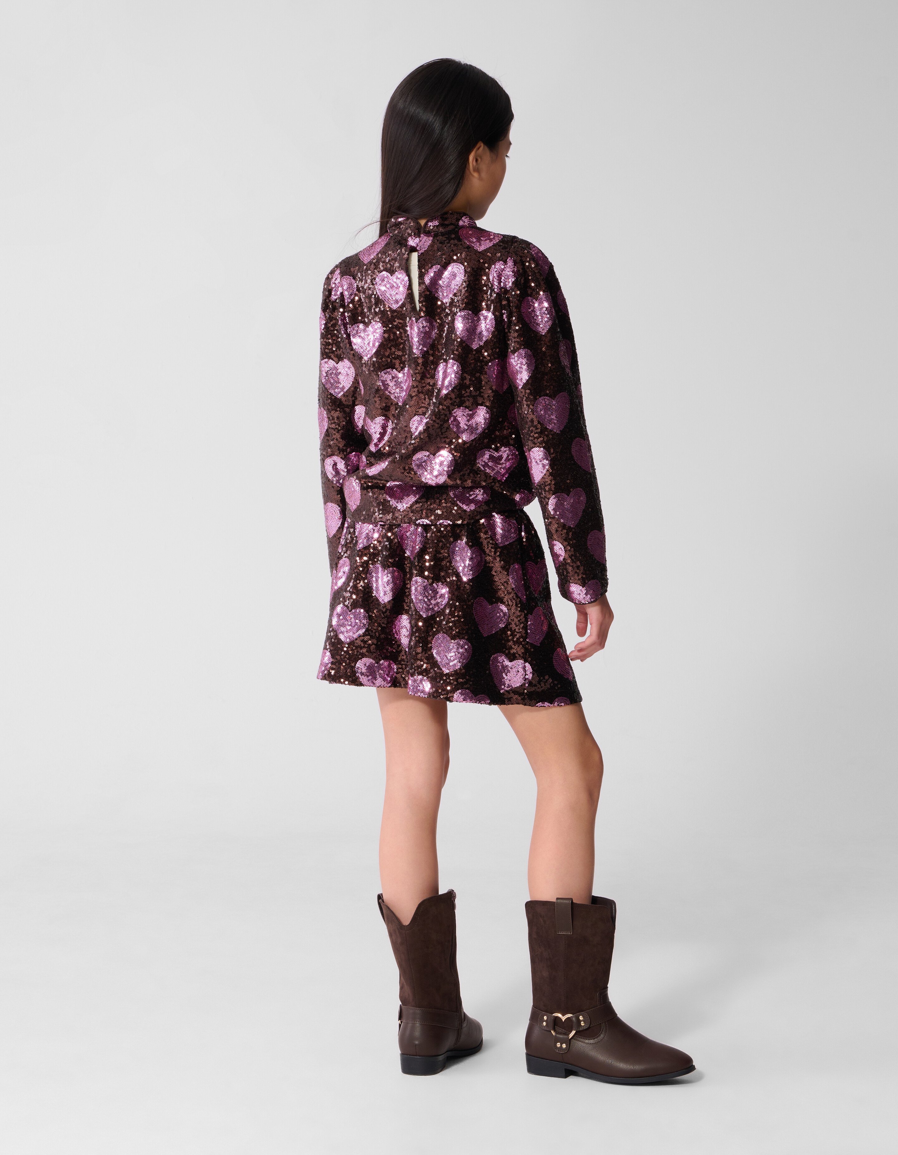 Hartjes Paillettenrok Bruin SHOEBY GIRLS