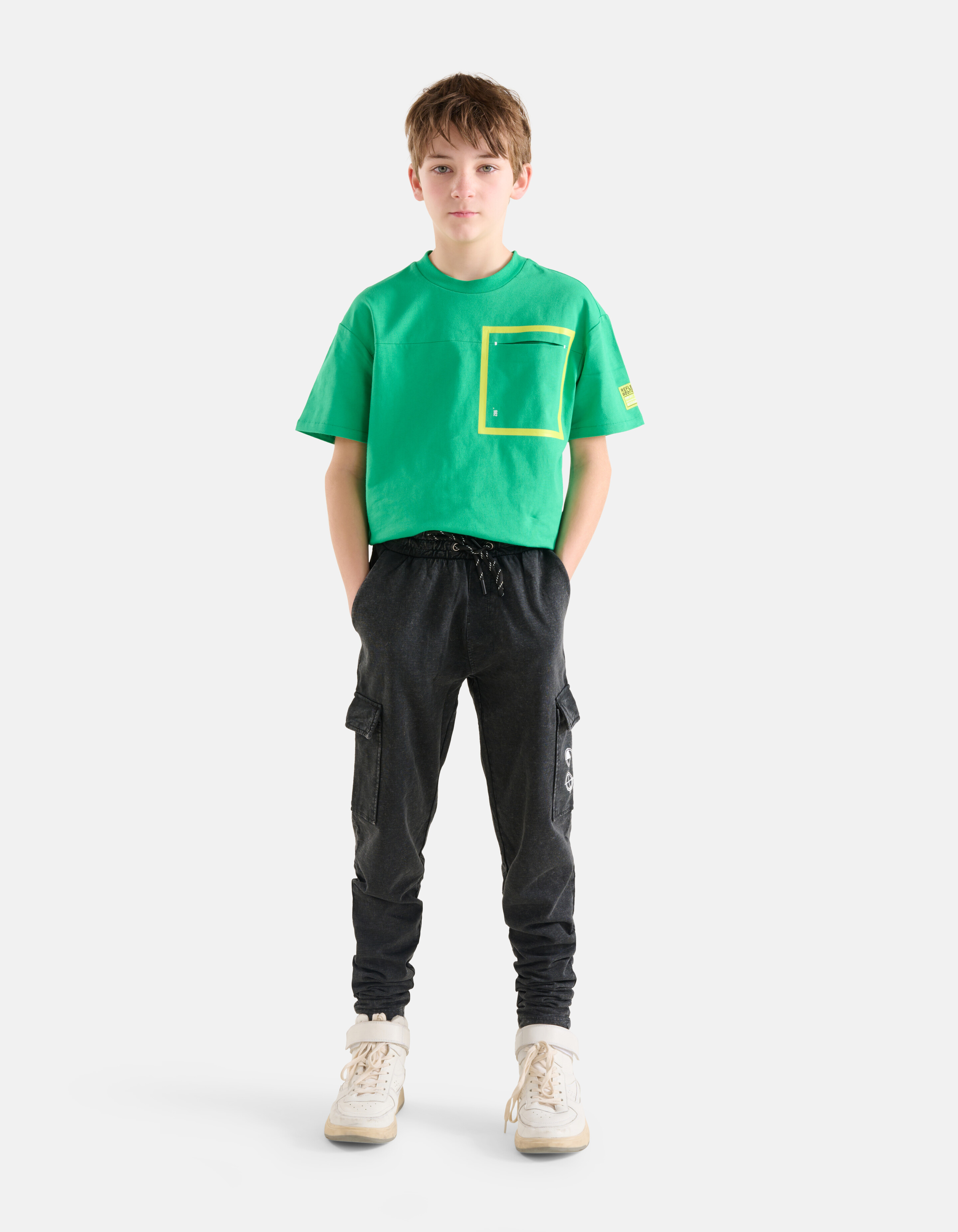 Cargo Washed Broek Donkergrijs SHOEBY BOYS