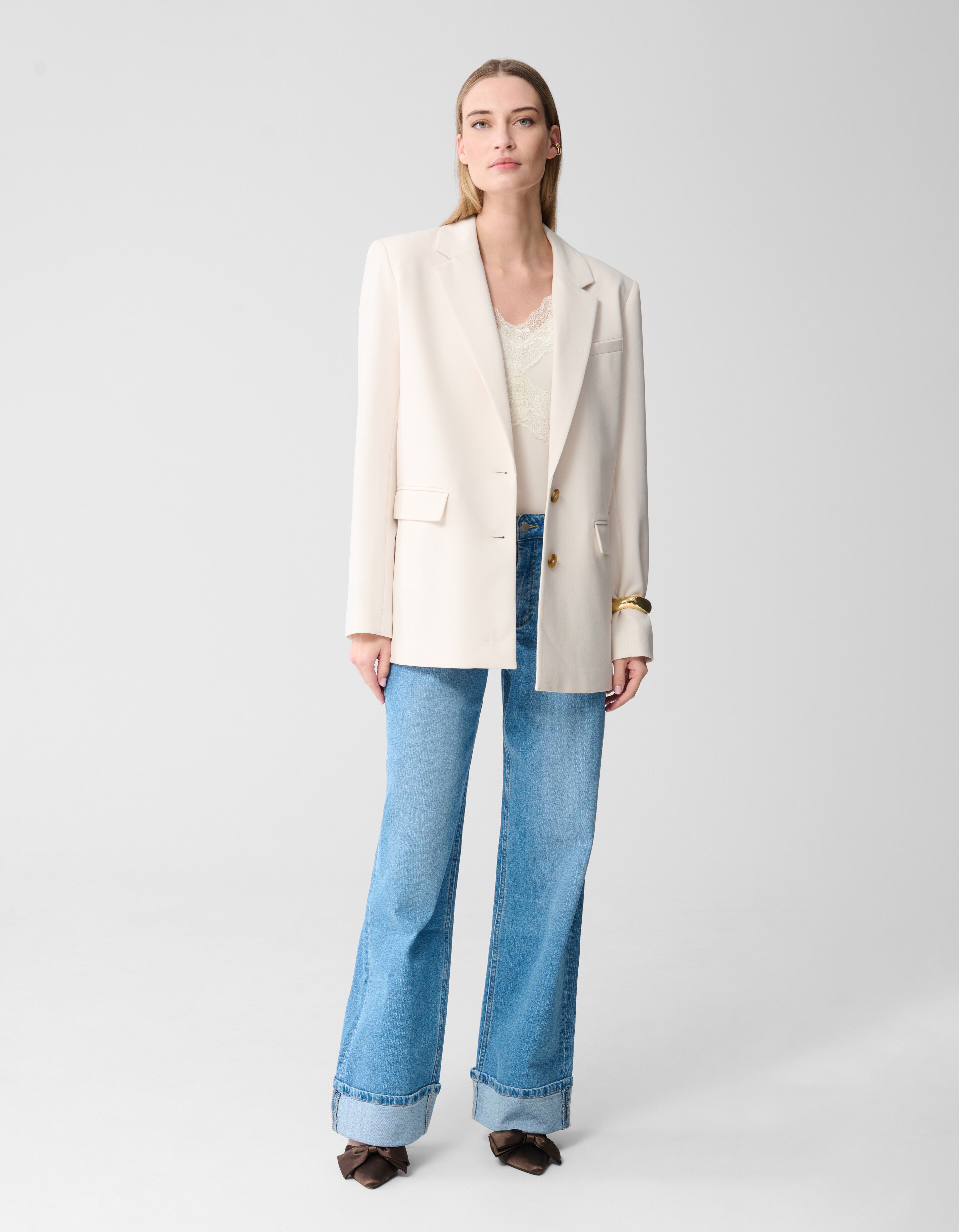 Classic Wide Leg Fit Jeans Lichtblauw SHOEBY WOMEN