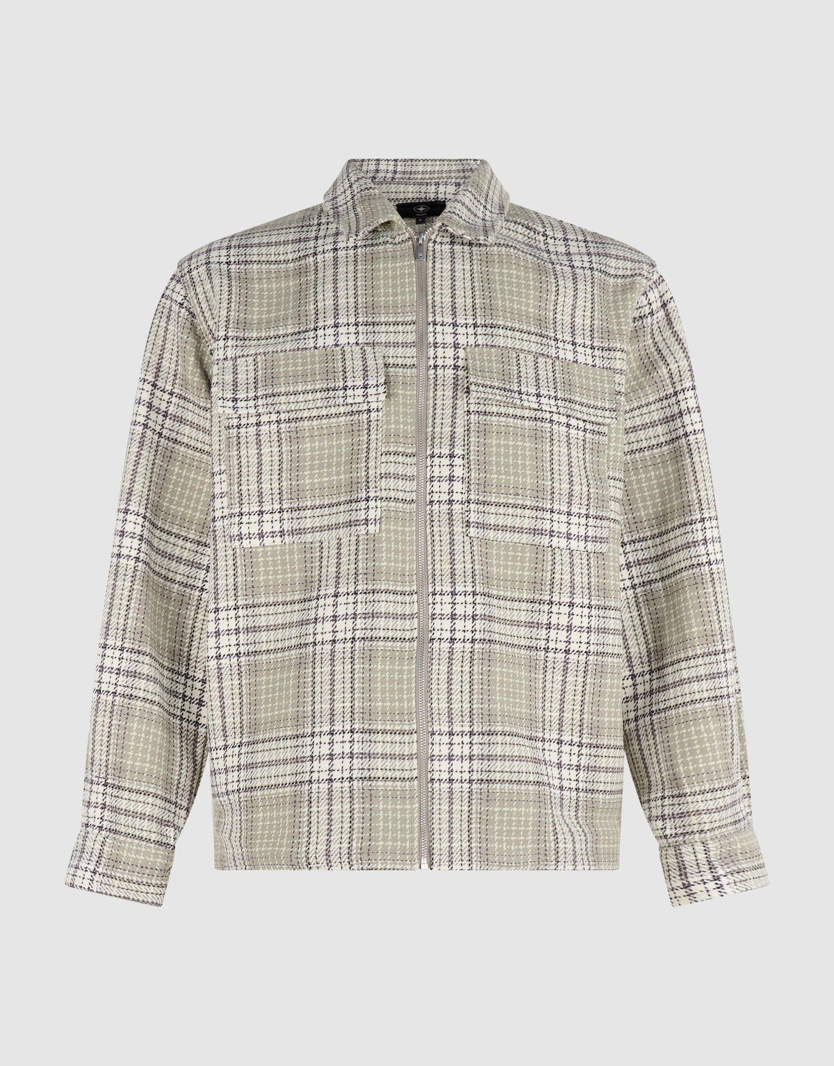 Relaxed Fit Check Overshirt Lichtgroen SHOEBY MEN