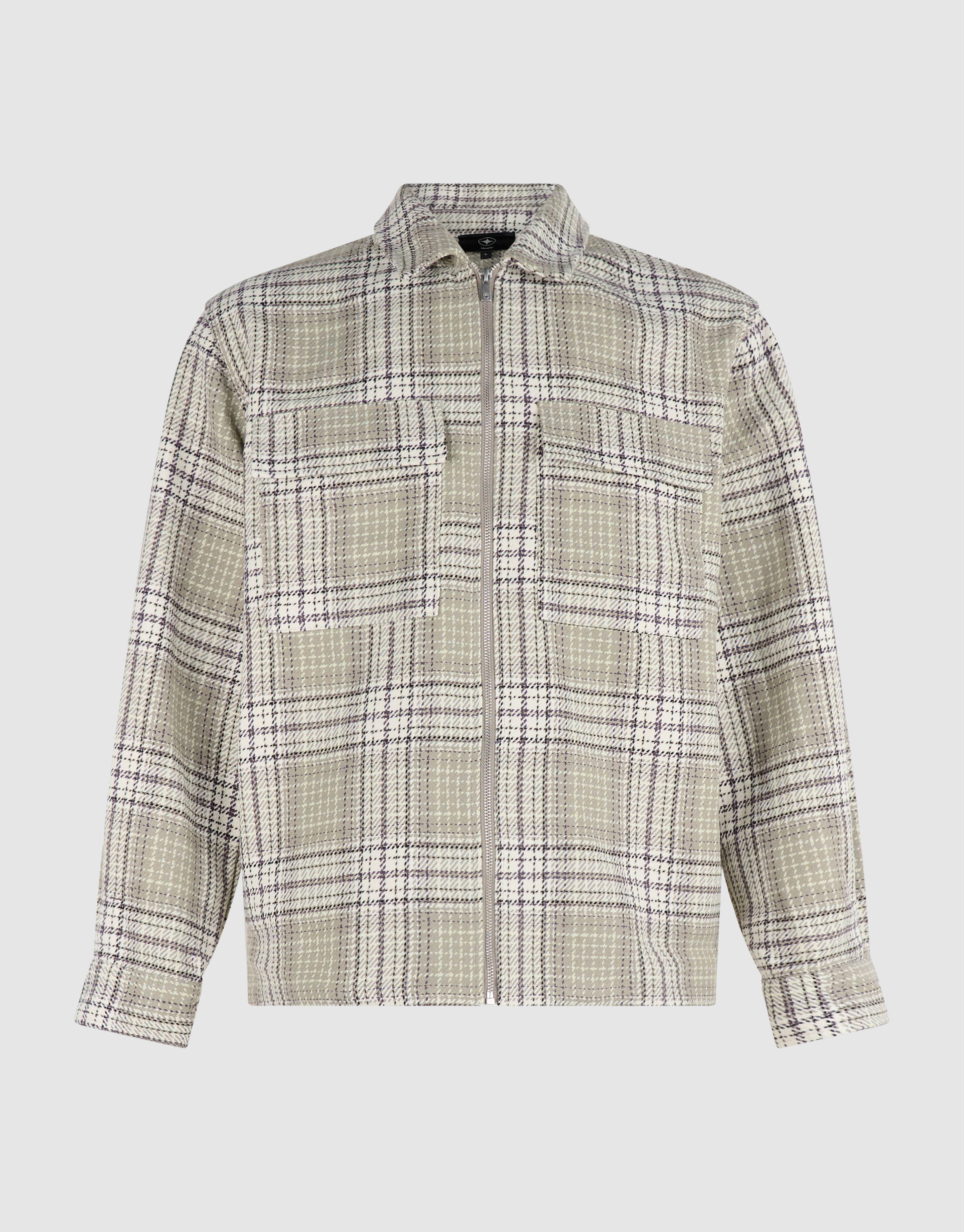Relaxed Fit Check Overshirt Lichtgroen SHOEBY MEN