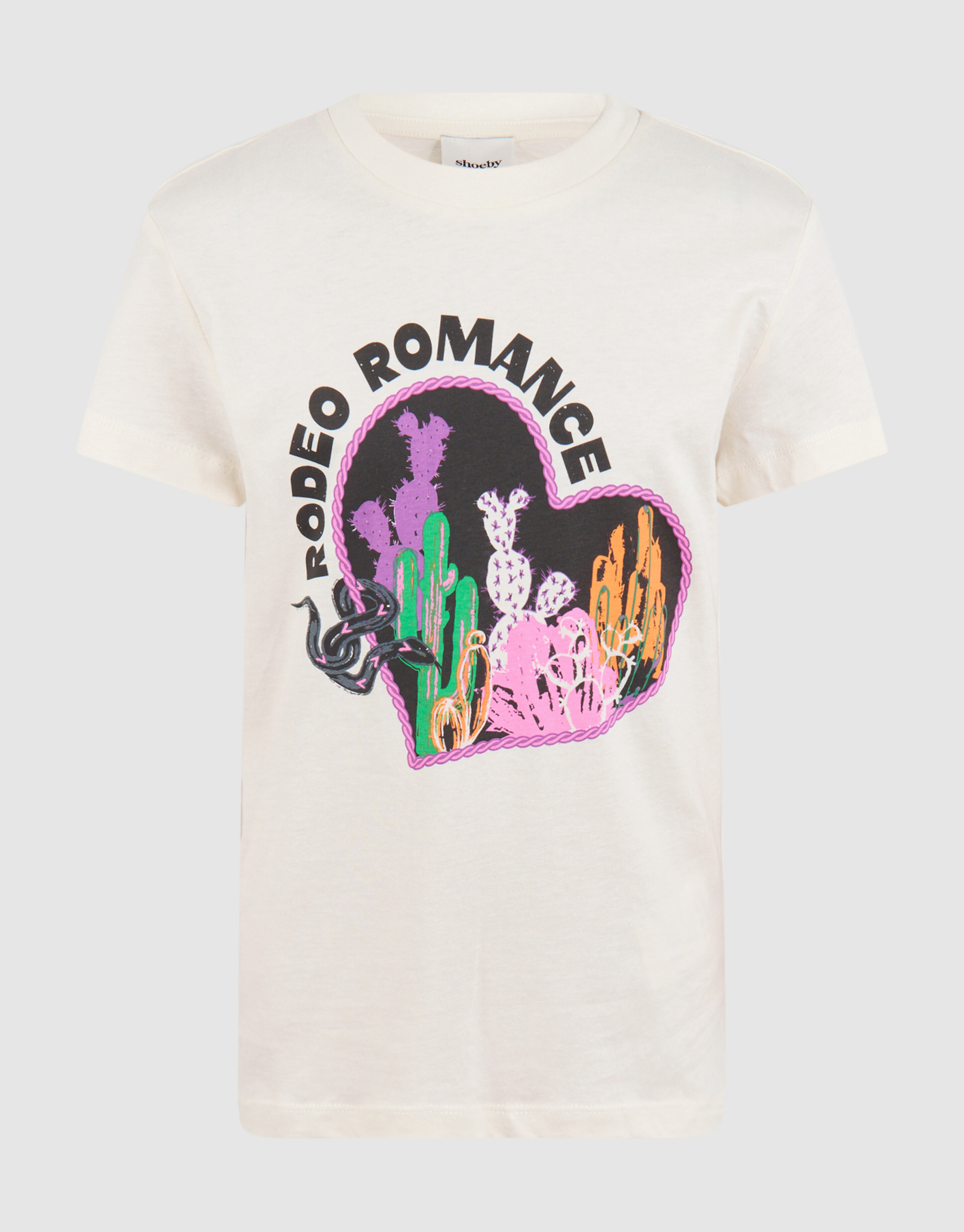 Artwork T-shirt Gebroken Wit SHOEBY GIRLS
