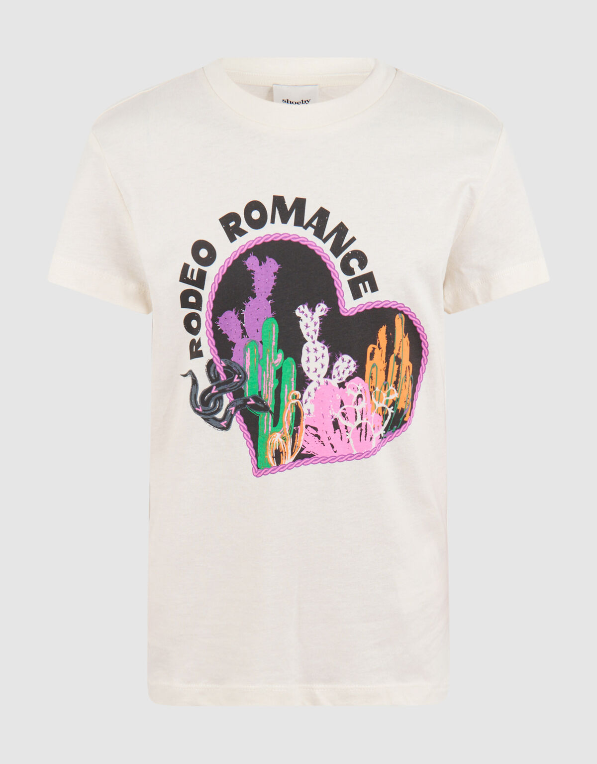 Artwork T-shirt Gebroken Wit SHOEBY GIRLS