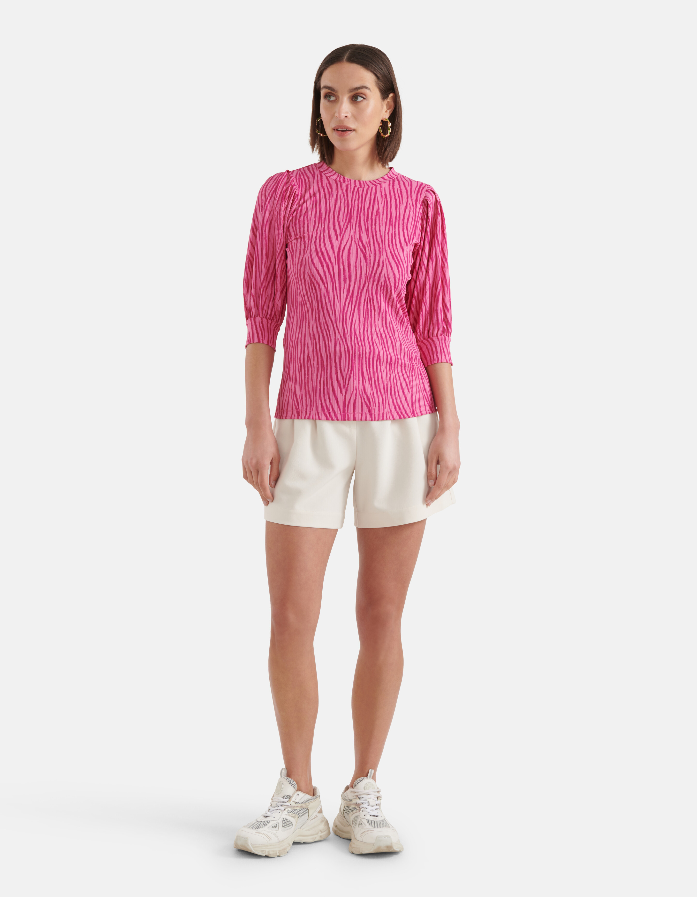 Rib Jersey Top Roze SHOEBY WOMEN