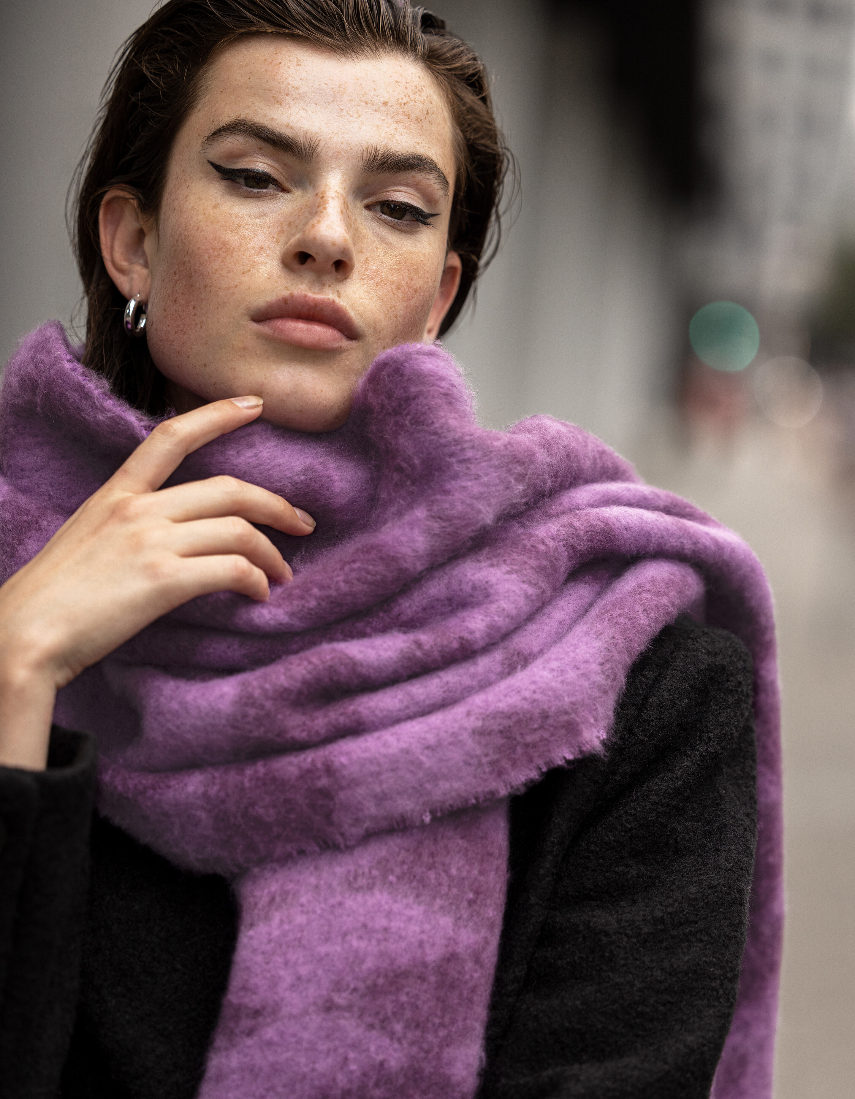 Two Tone Sjaal Paars SHOEBY ACCESSOIRES