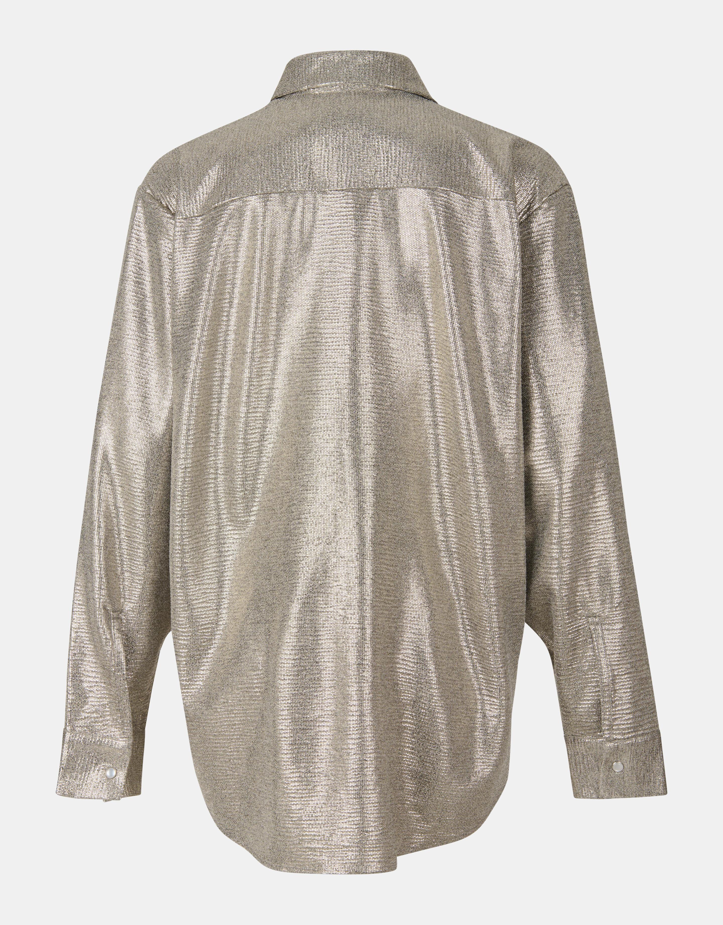 Oversized Coated Blouse Zilver SHOEBY WOMEN