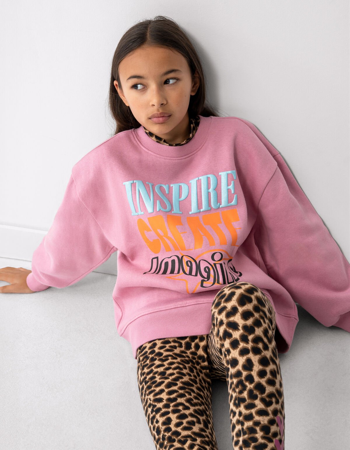 Inspire Artwork Sweater Roze SHOEBY GIRLS