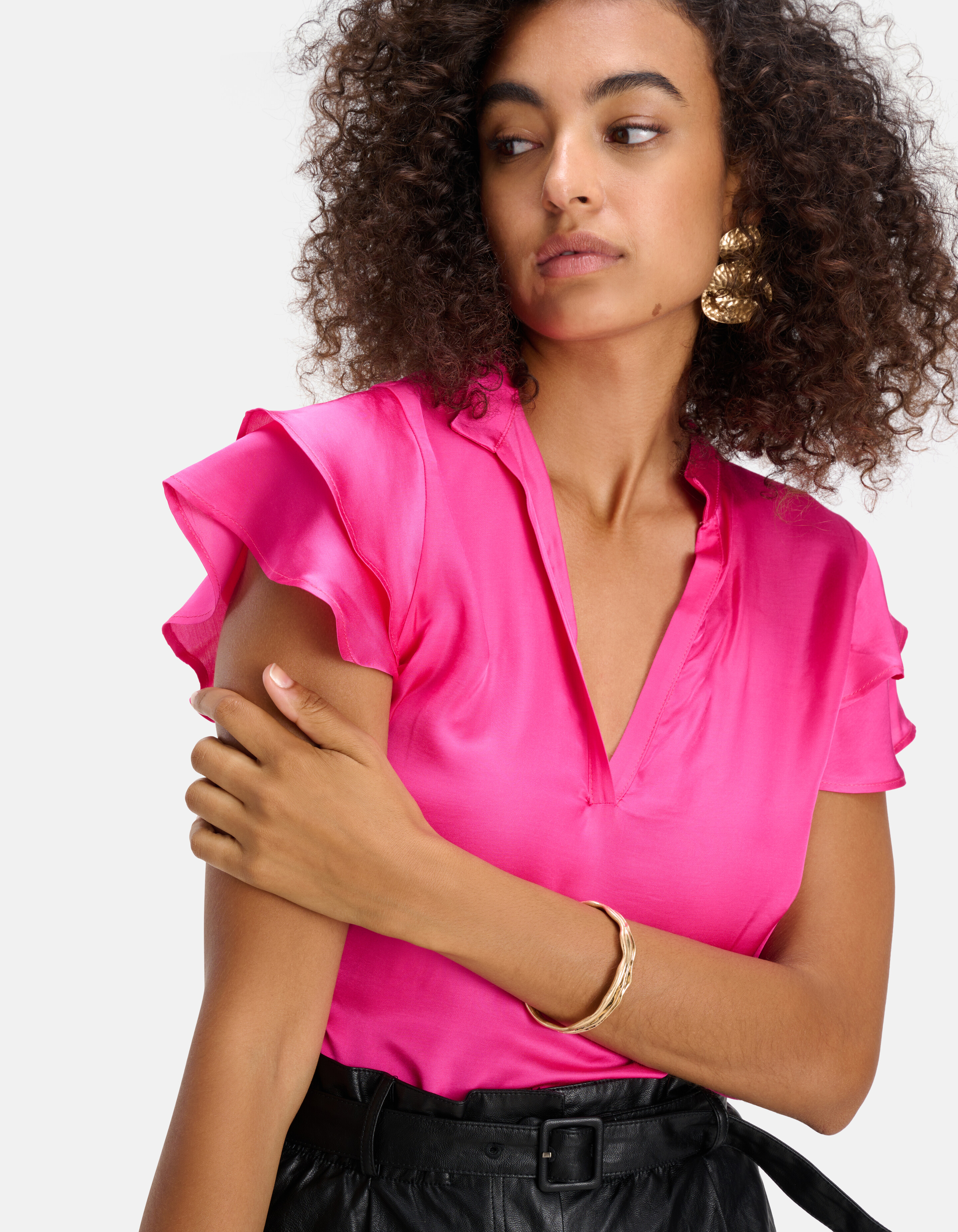 Ruffle Top Roze SHOEBY WOMEN