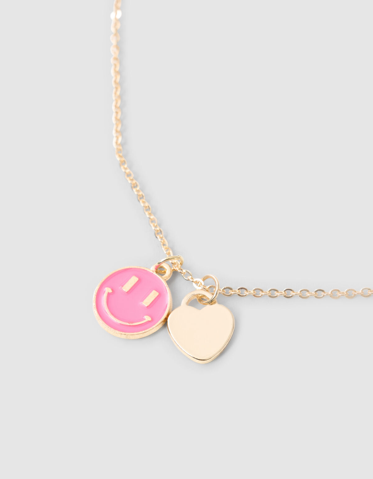 Smiley Charm Ketting Goud SHOEBY ACCESSOIRES