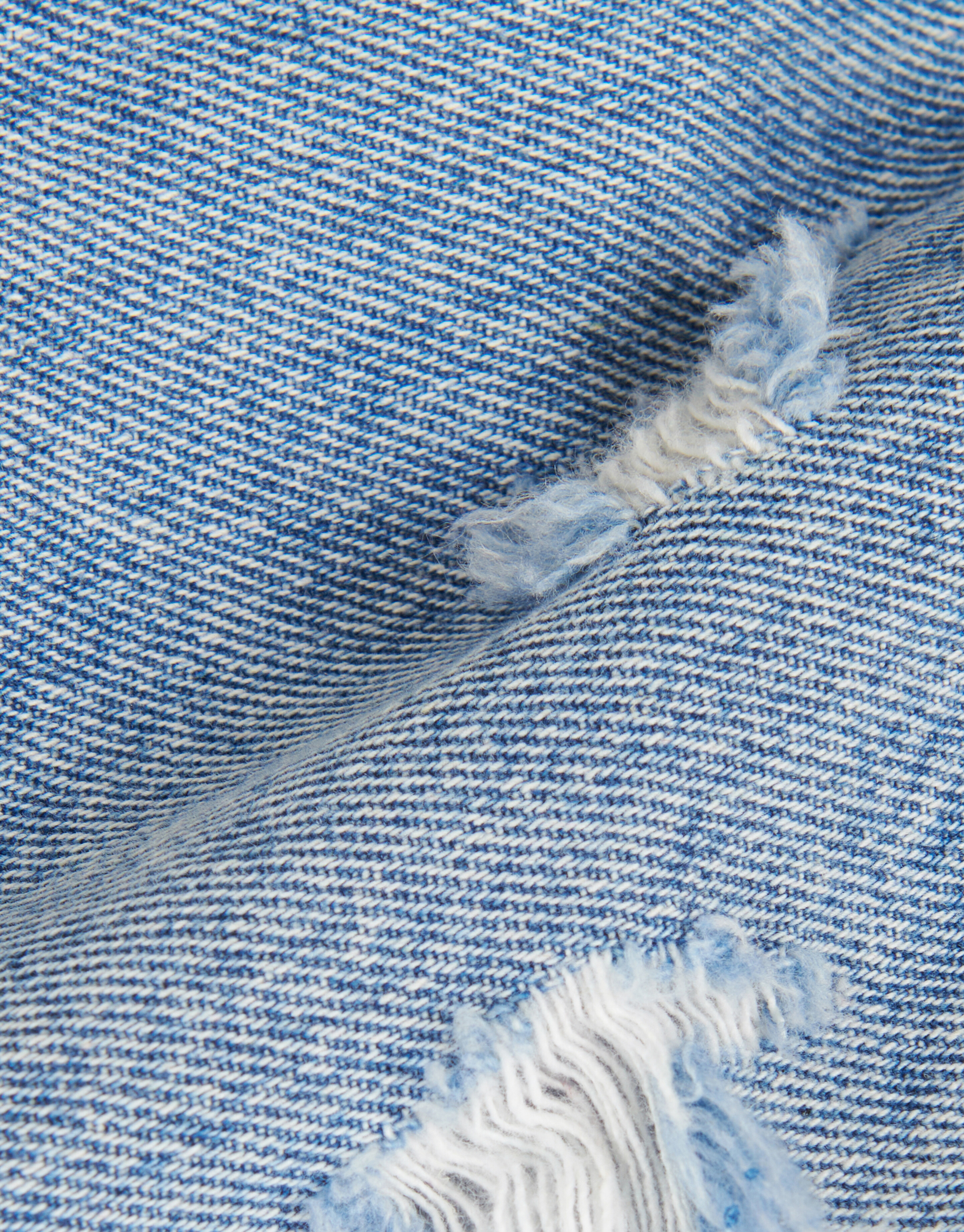 Destroyed Denim Short Blauw By Nicolette SHOEBY GIRLS