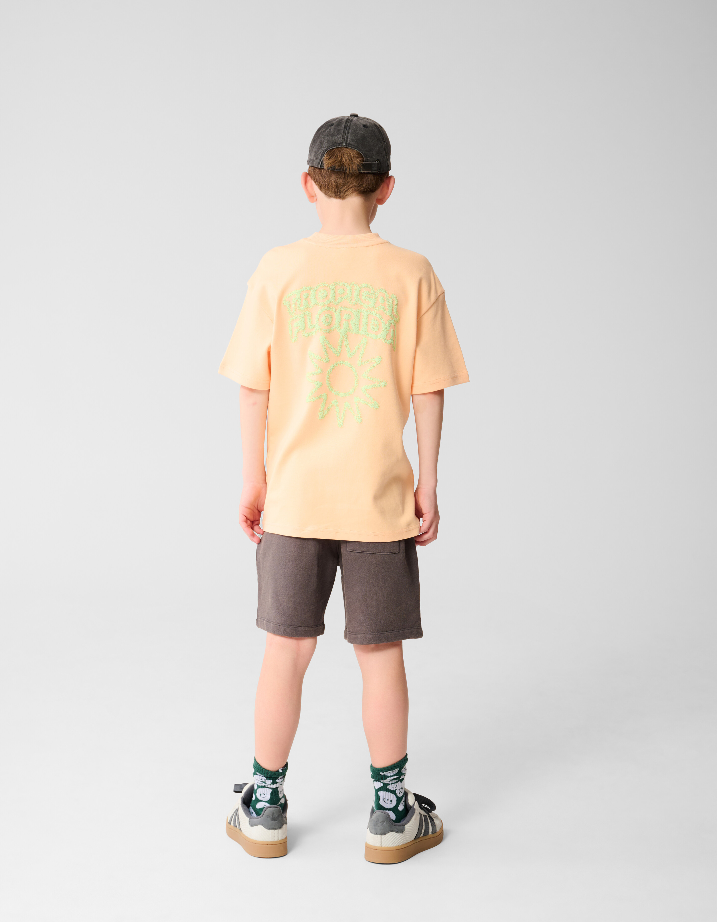 Tropical Artwork T-shirt Lichtoranje SHOEBY BOYS