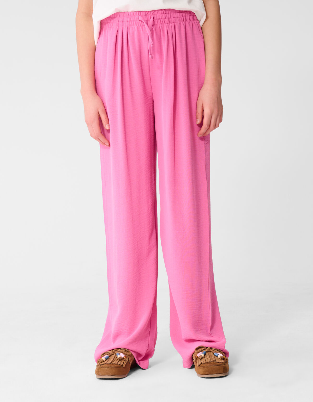 Piping Wide Leg Broek Lichtroze SHOEBY GIRLS