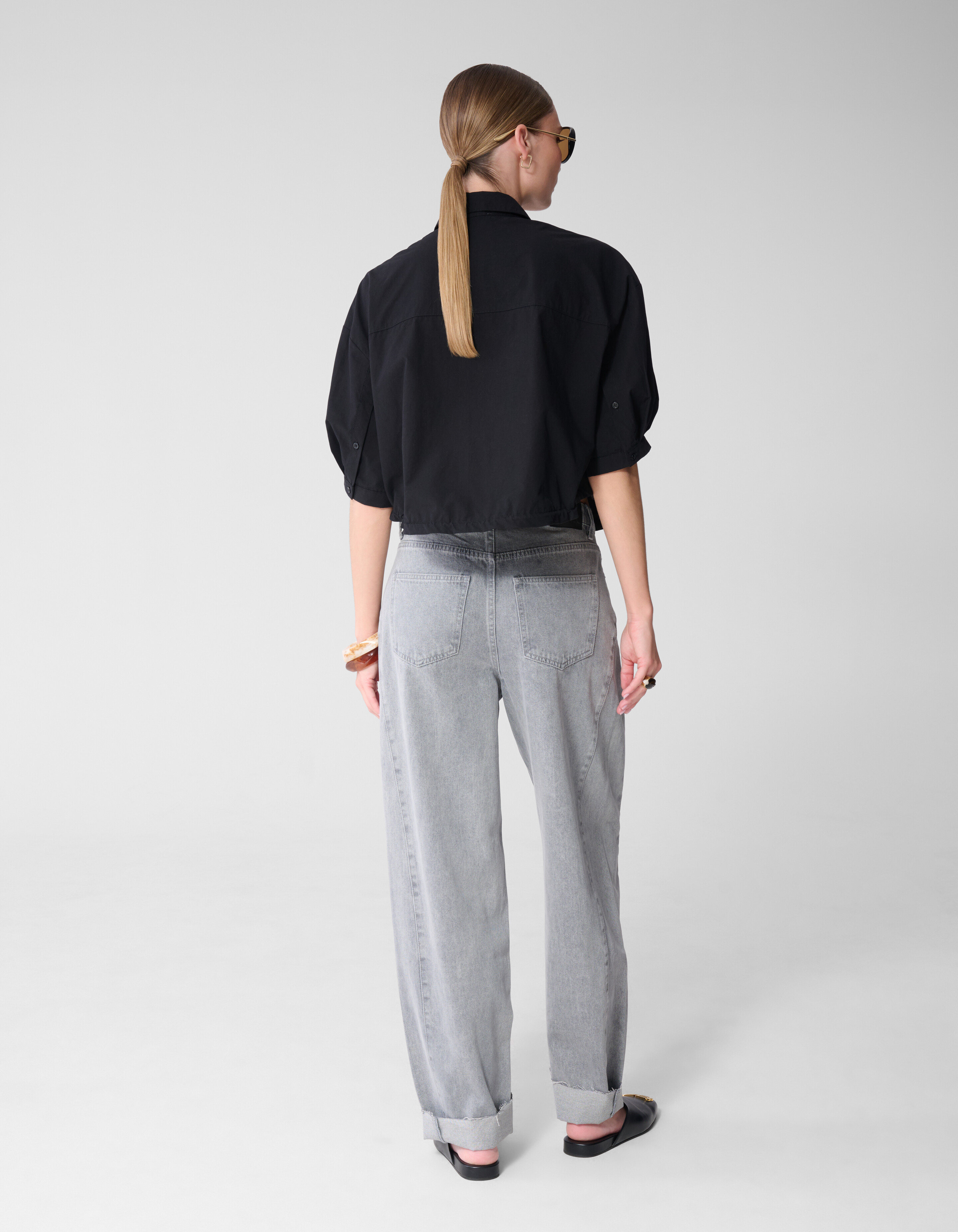 Oversized Embroiery Blouse Zwart By Mieke SHOEBY WOMEN