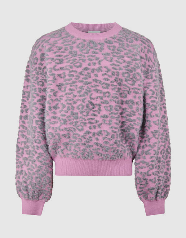 Leopard Knit Trui Roze SHOEBY GIRLS